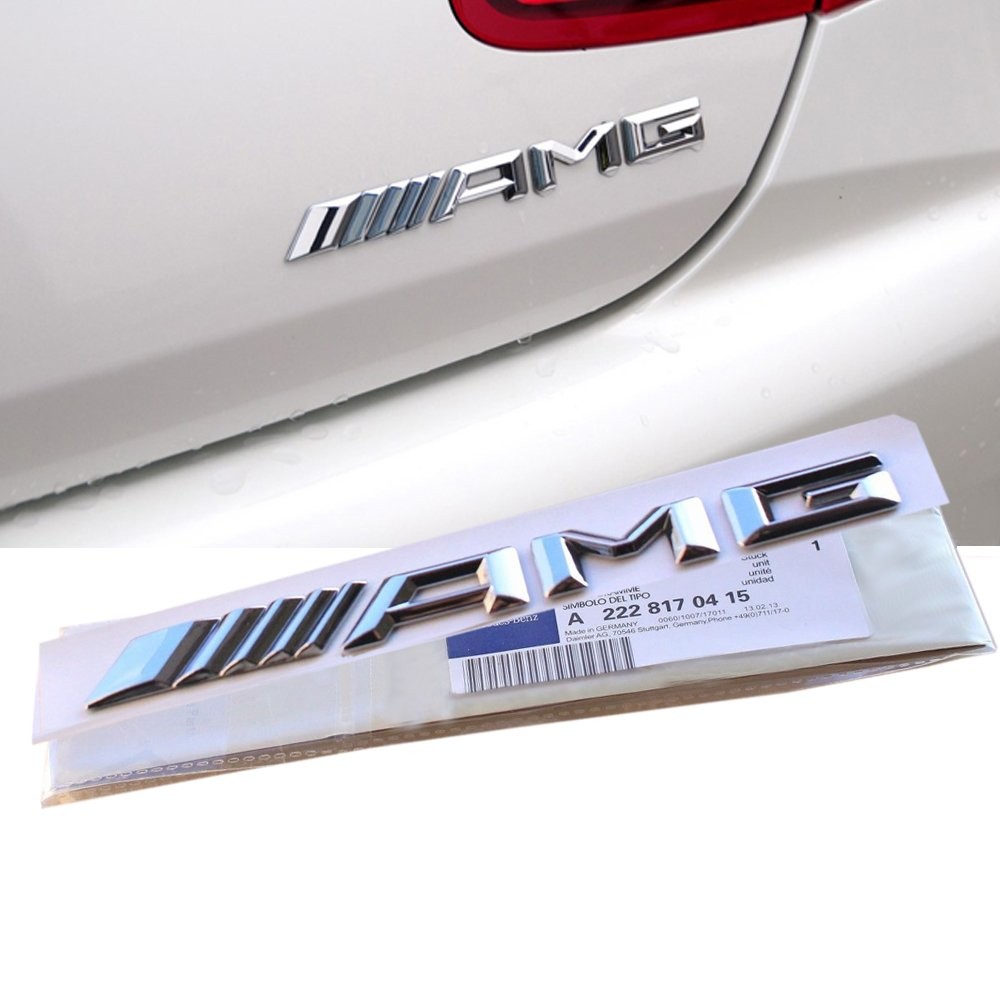 For Chrome AMG Emblem Badge Rear Trunk Decal A B C E S CL SL ML CLK CLS SLK
