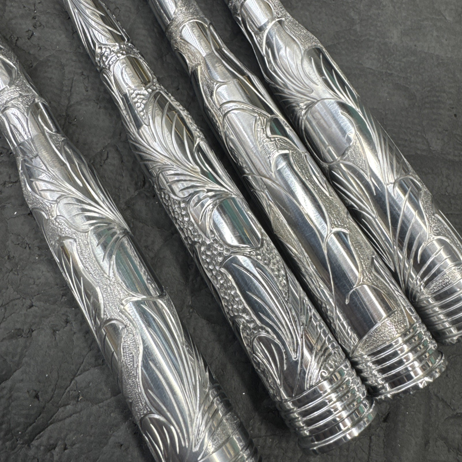 Polished Hand Engraved Bullet Antenna Polished Hand Engraved Bullet Antenna