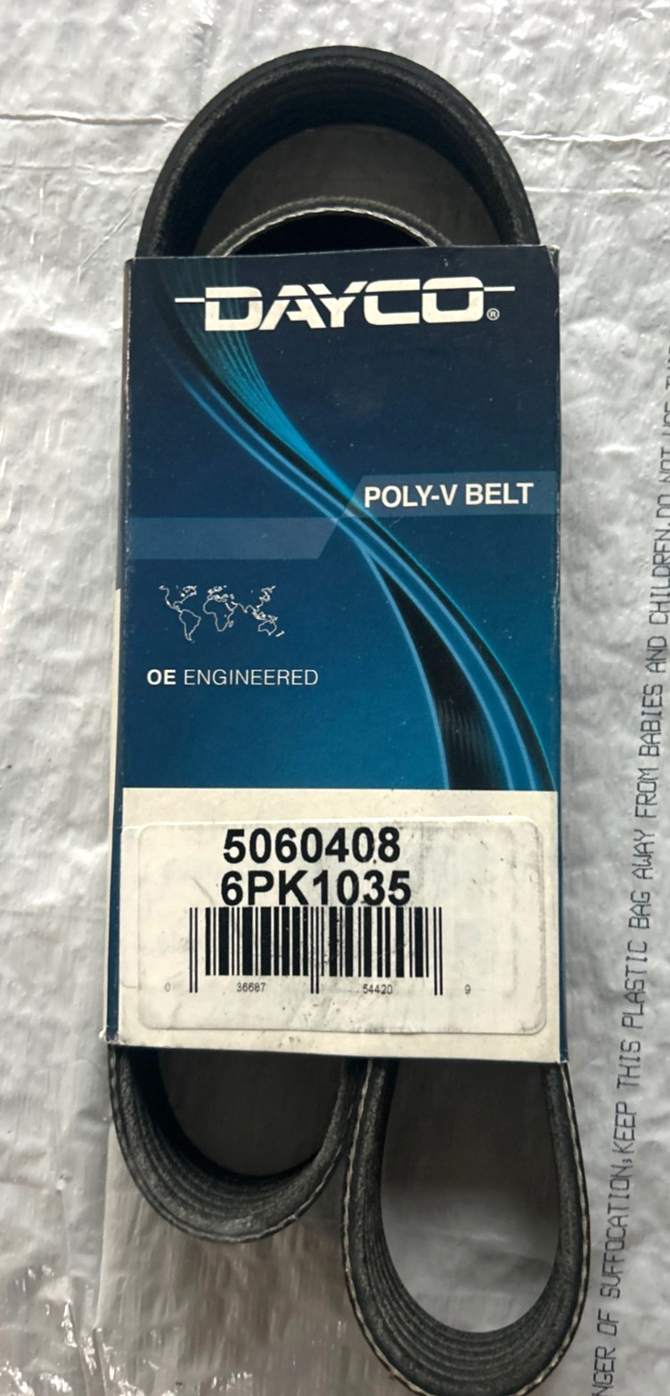 Dayco Poly Rib Belt Serpentine Belt 5060408 40.75 Long, 6 Rib Count for INFINITI