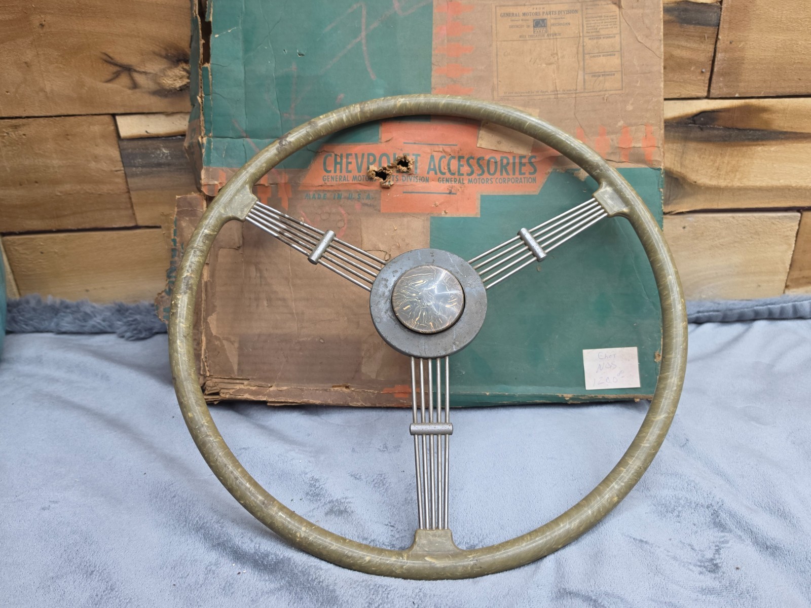 1937 1938  Banjo Steering Wheel Original Chevrolet Accessory Master Deluxe Core