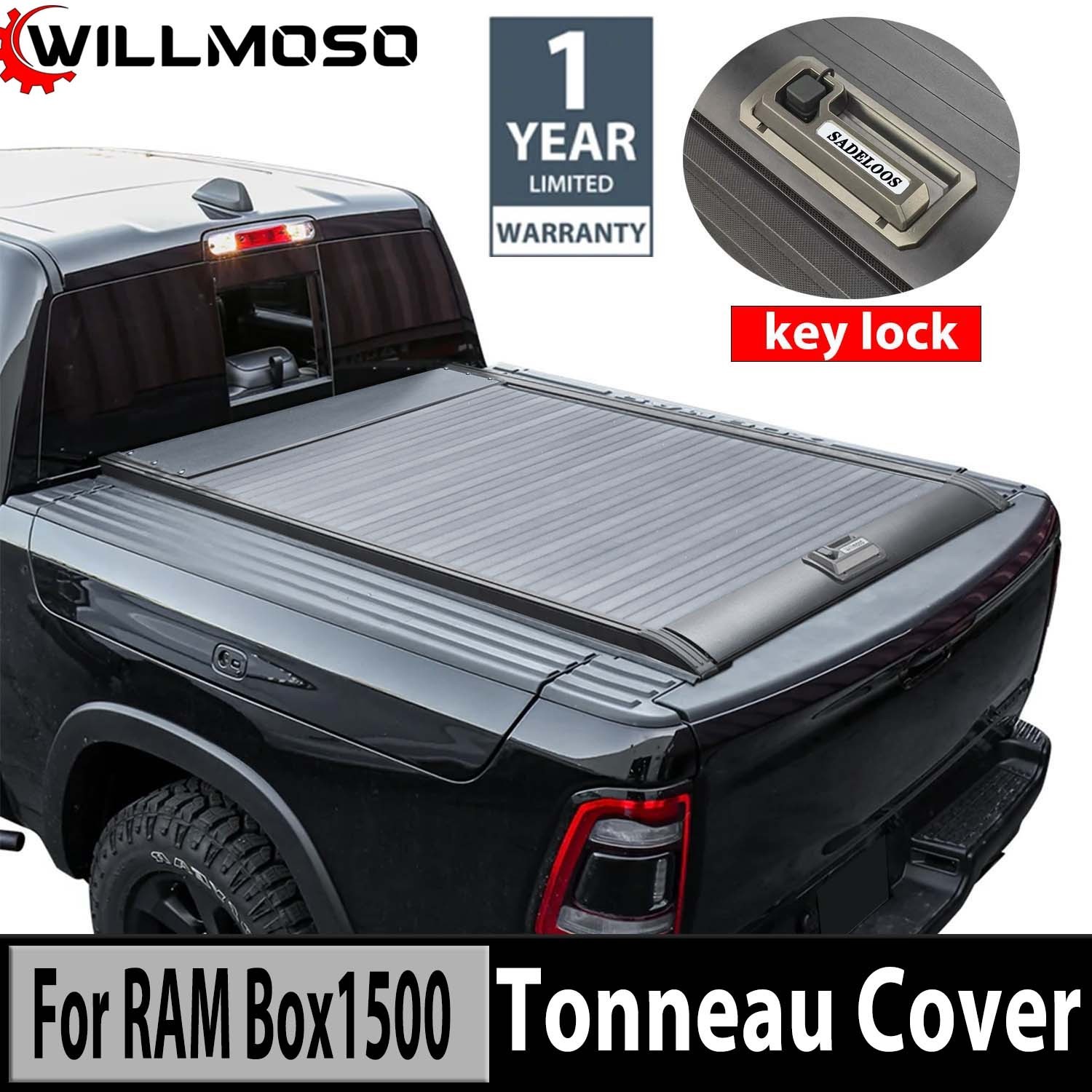 5.7Ft Retractable Truck Tonneau Hard Bed Cover For 09-25 Dodge RAM 1500 With Box