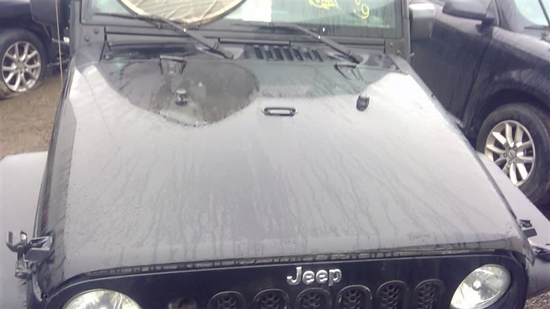 Hood Bonnet Flat Center PX8 Black 2013 2014 2015 2016-17 Jeep Wrangler PX8 Black