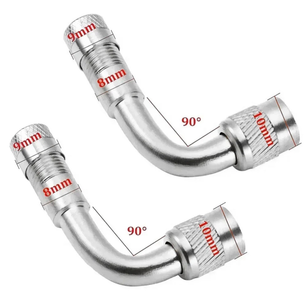2PCS Tire Valve Stem Extension 45 90 135 Degree for Cars Bicycles Universal