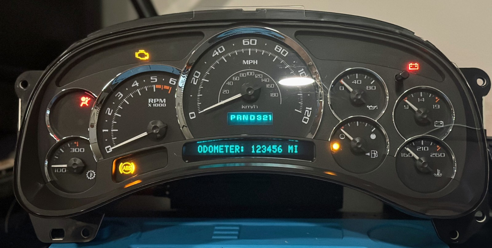 03-05 Escalade Platinum Speedometer Instrument Gauge Cluster Programming Include