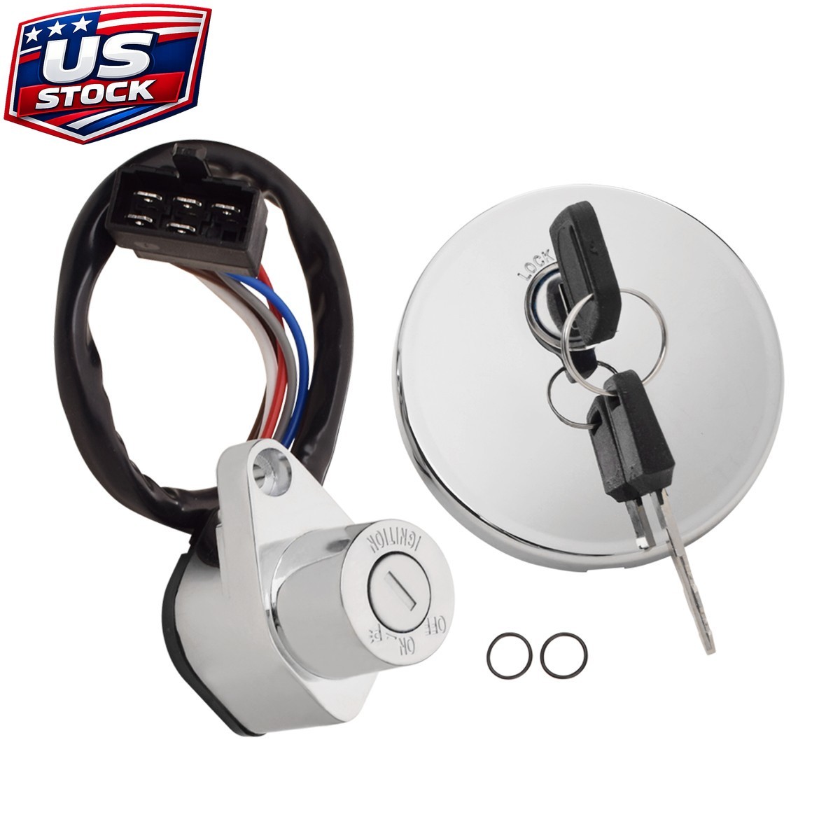 27005-1188 Ignition Switch Fuel Cap Lock Set For Kawasaki Vulcan 500 800 LTD
