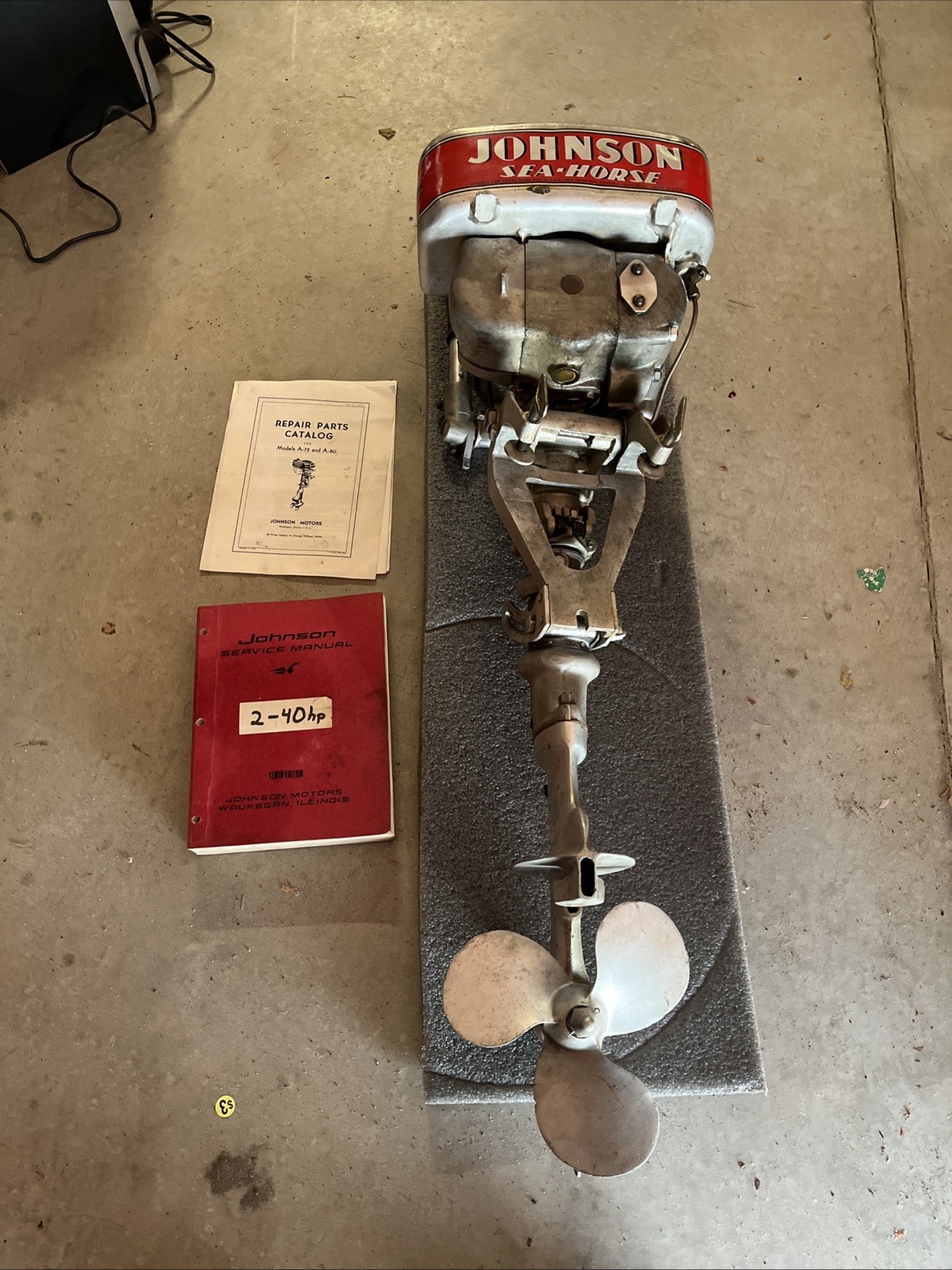 VINTAGE 1936 A-80 4.5 HP Johnson SEA HORSE Turns Over Great Condition Rare