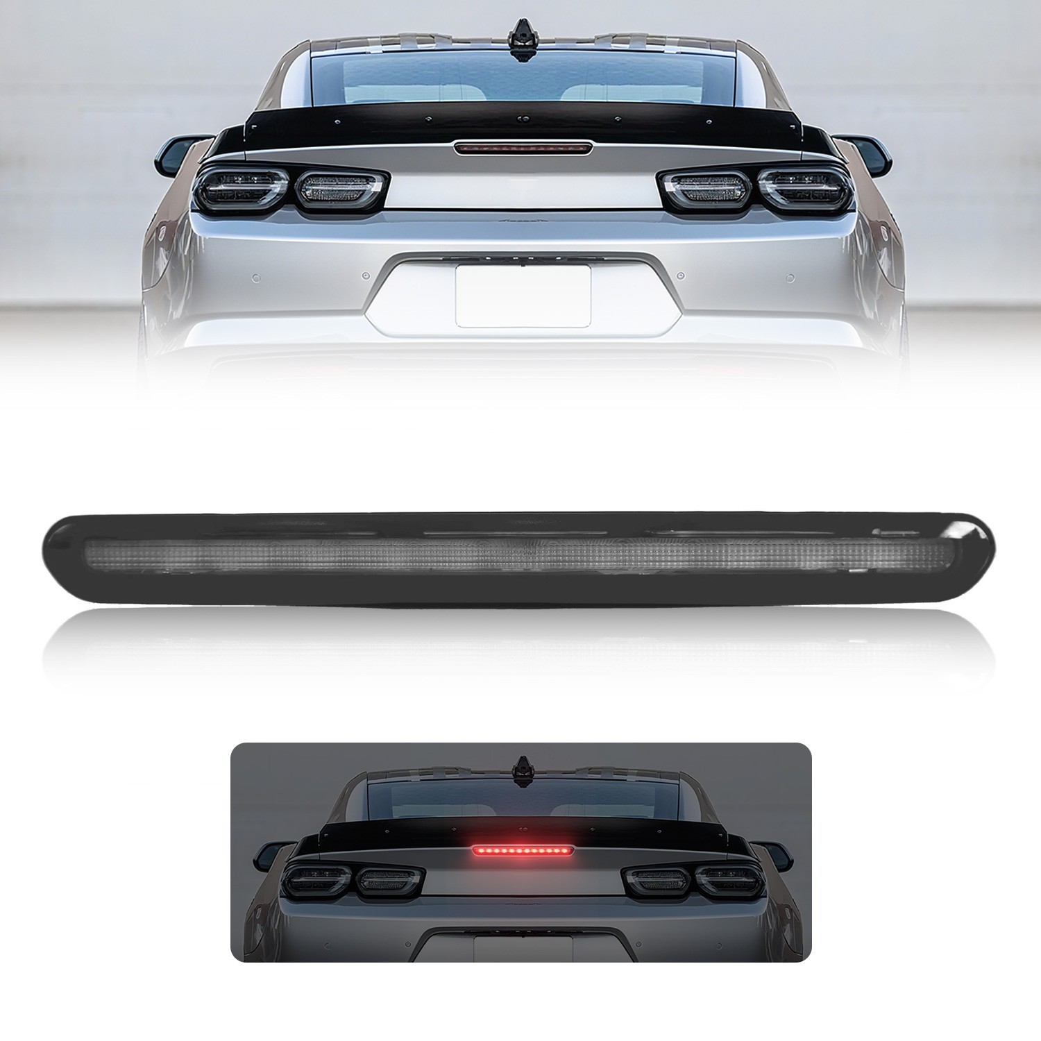 New Smoked Lens LED 3rd Rear Third Brake Light  Chevrolet Camaro 2016-2021