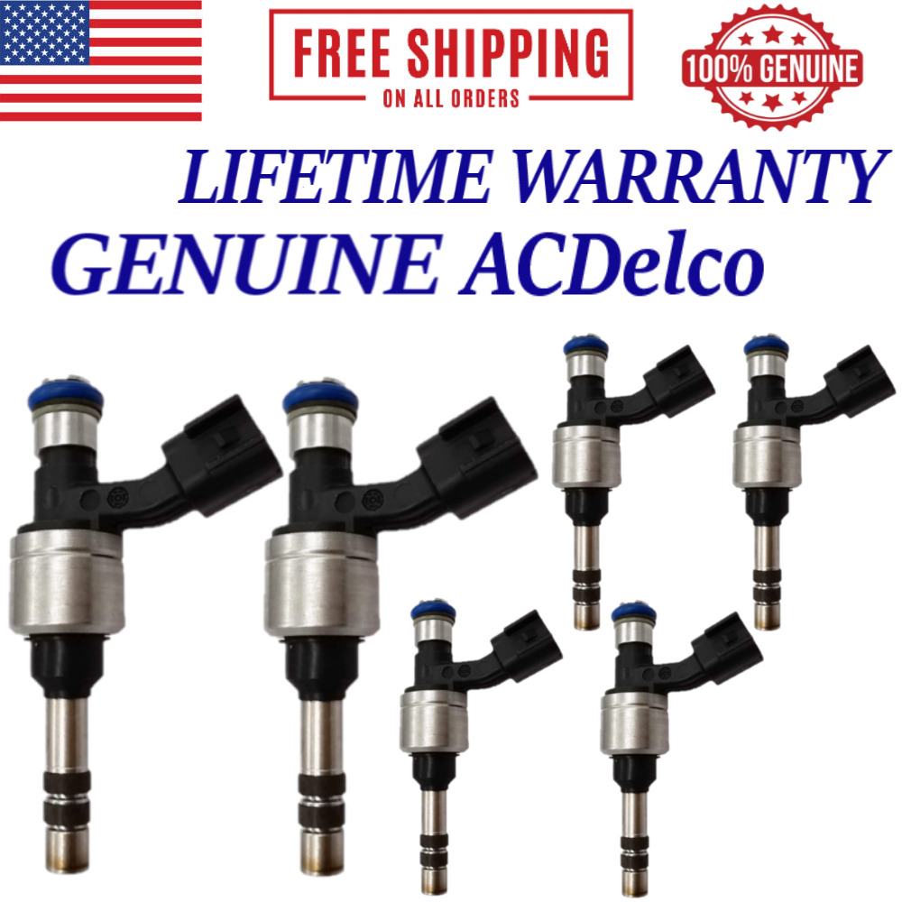 6pcs OEM ACDelco Fuel Injectors For 2010-2011 GMC, Chevrolet, Cadillac, Buick V6