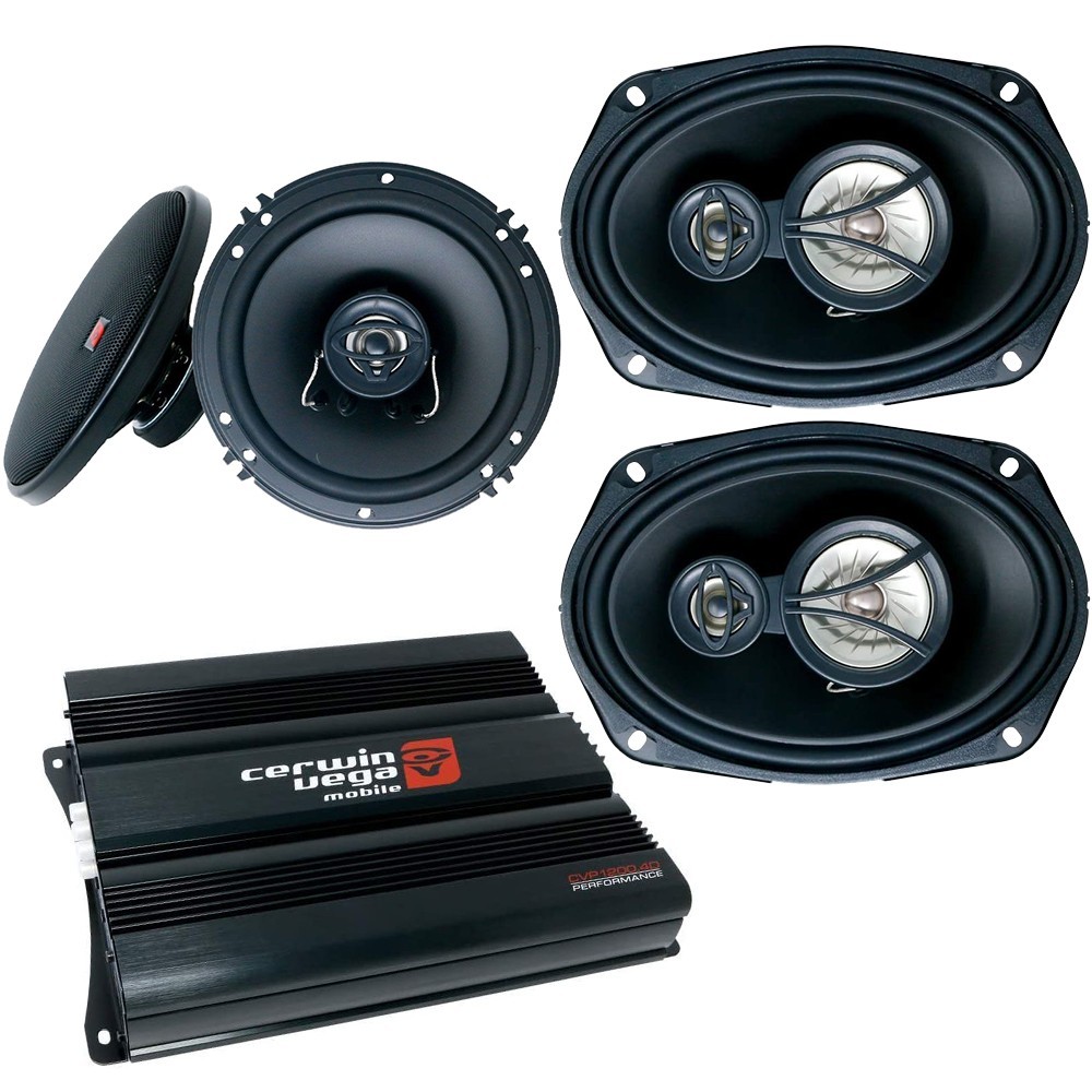 Cerwin Vega Upgrade Package 4 Channel Amplifier with 6x9\ Cerwin Vega Upgrade Package 4 Channel Amplifier with 6x9\