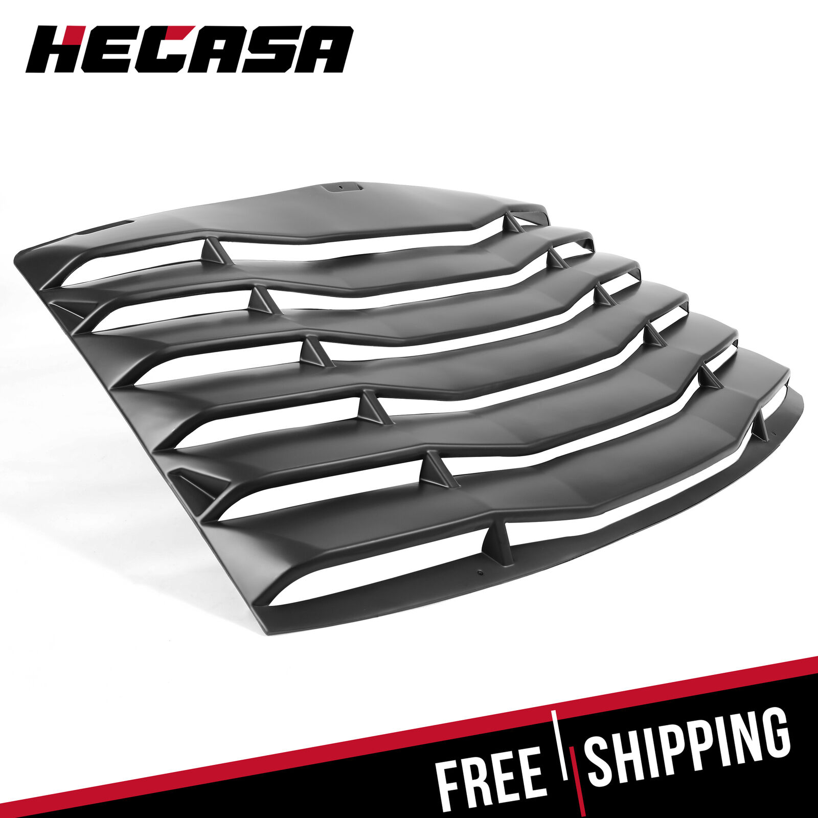 HECASA Fits 1999-2003 2004 Ford Mustang Rear Window Louver Windshield Cover ABS