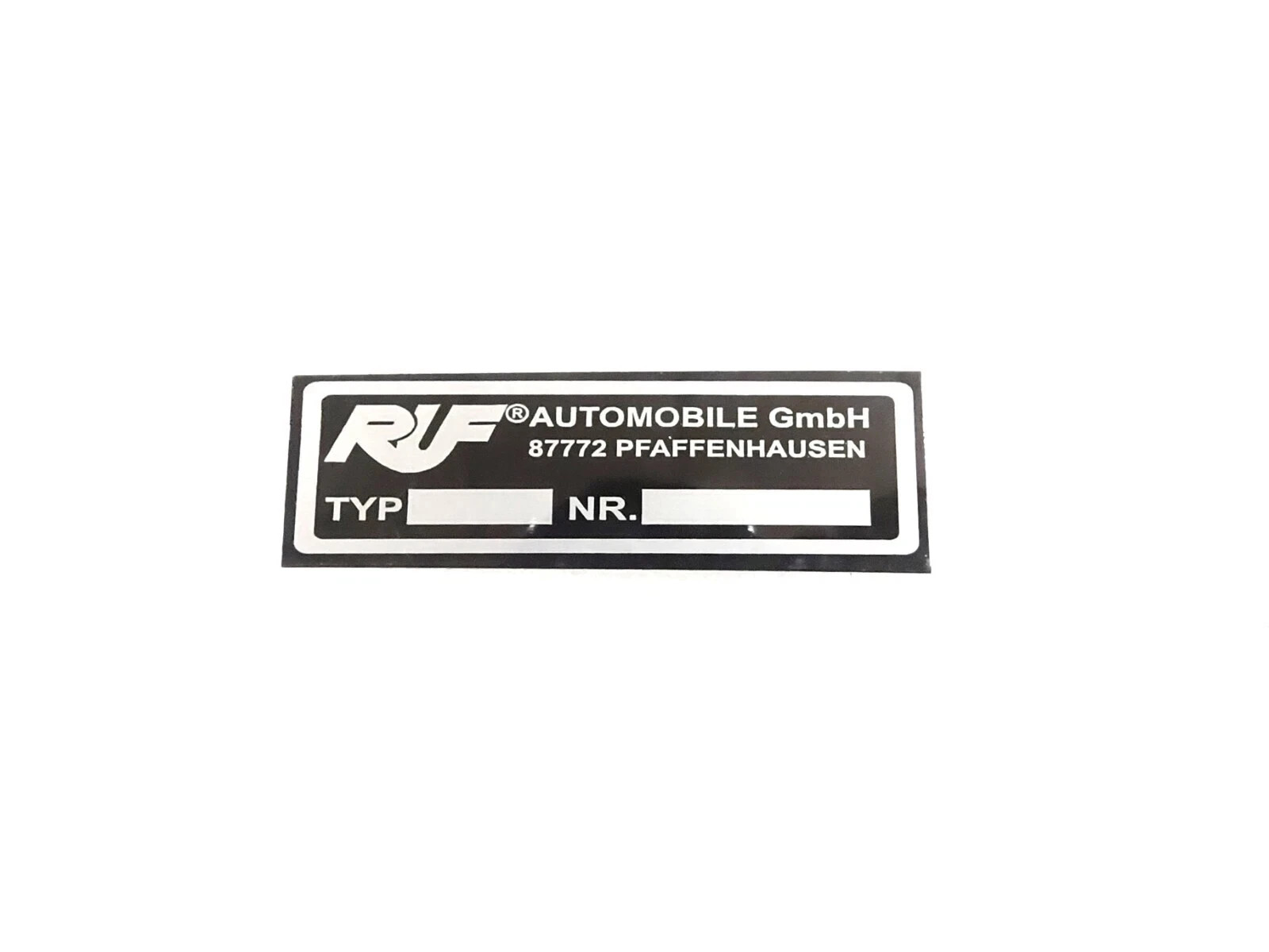 3X DATA PLATE FITS TO VINTAGE CLASSIC RUF AUTOMOBILE Gmbh #V403-8