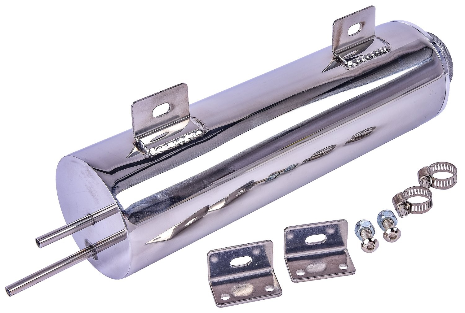 JEGS Coolant Overflow Tank, 34 oz. Capacity [Polished Stainless Steel]