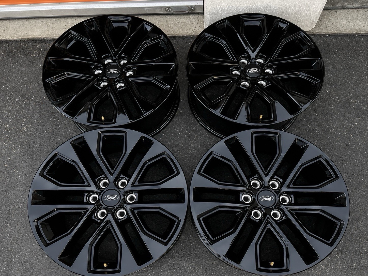 20 FORD F150 EXPEDITION BLACK LIMITED TREMOR OEM FACTORY STOCK WHEELS RIMS 6X135