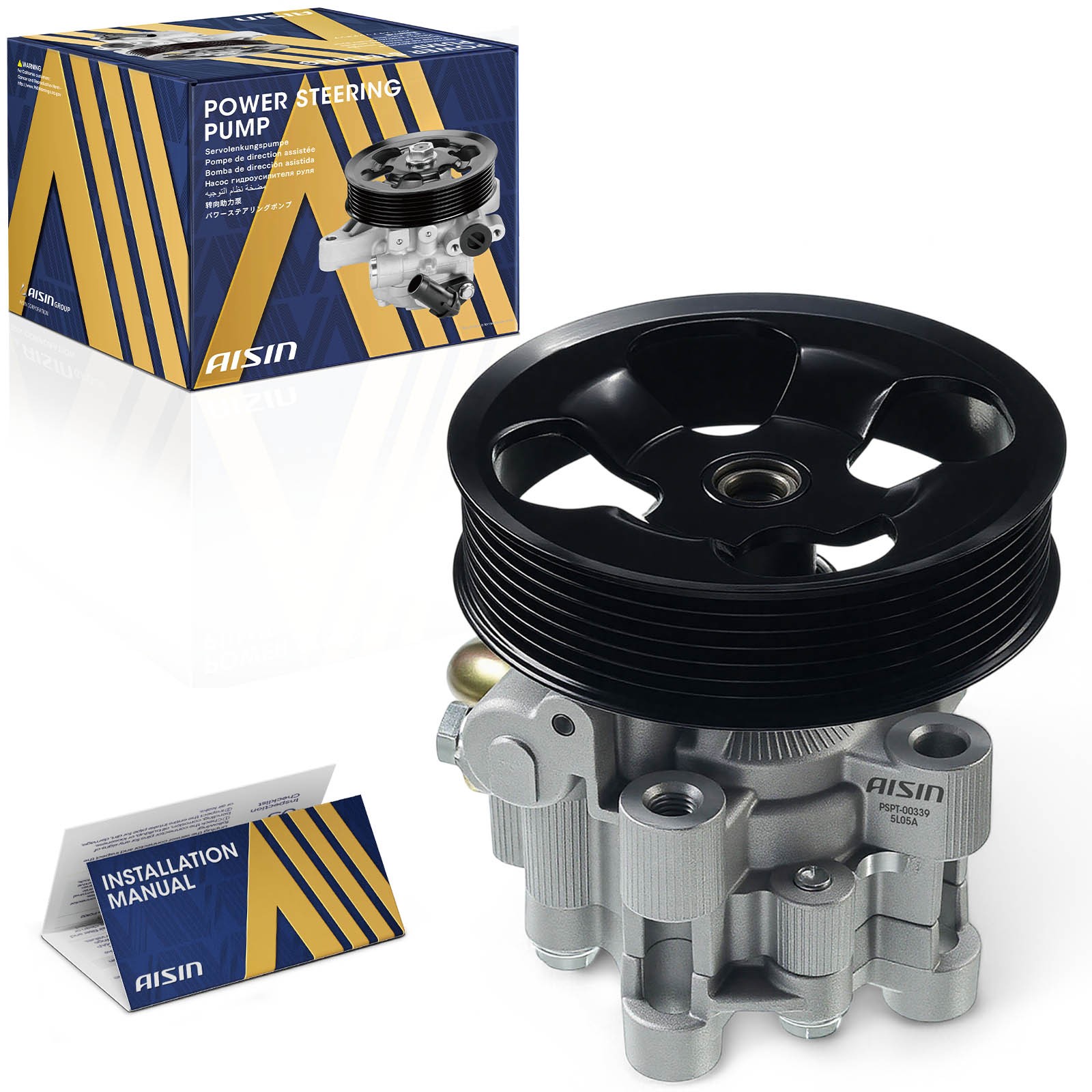 AISIN Power Steering Pump with Pulley for Toyota Tundra Sienna 4Runner 2003-2010