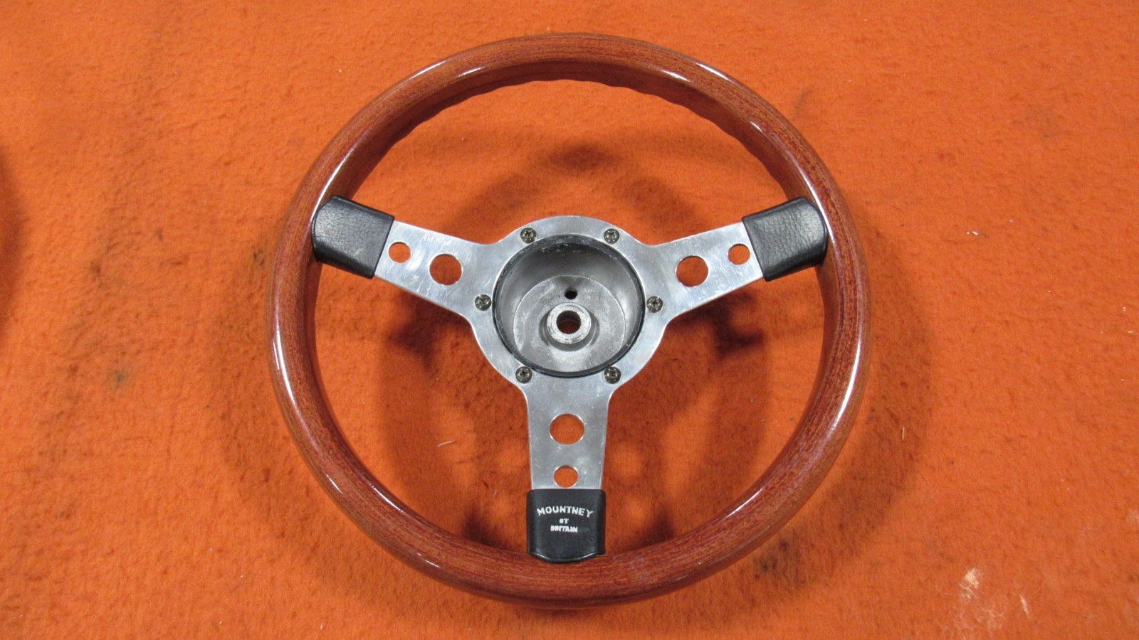 TRIUMPH WOOD RIM STEERING WHEEL, PRICE REDUCED