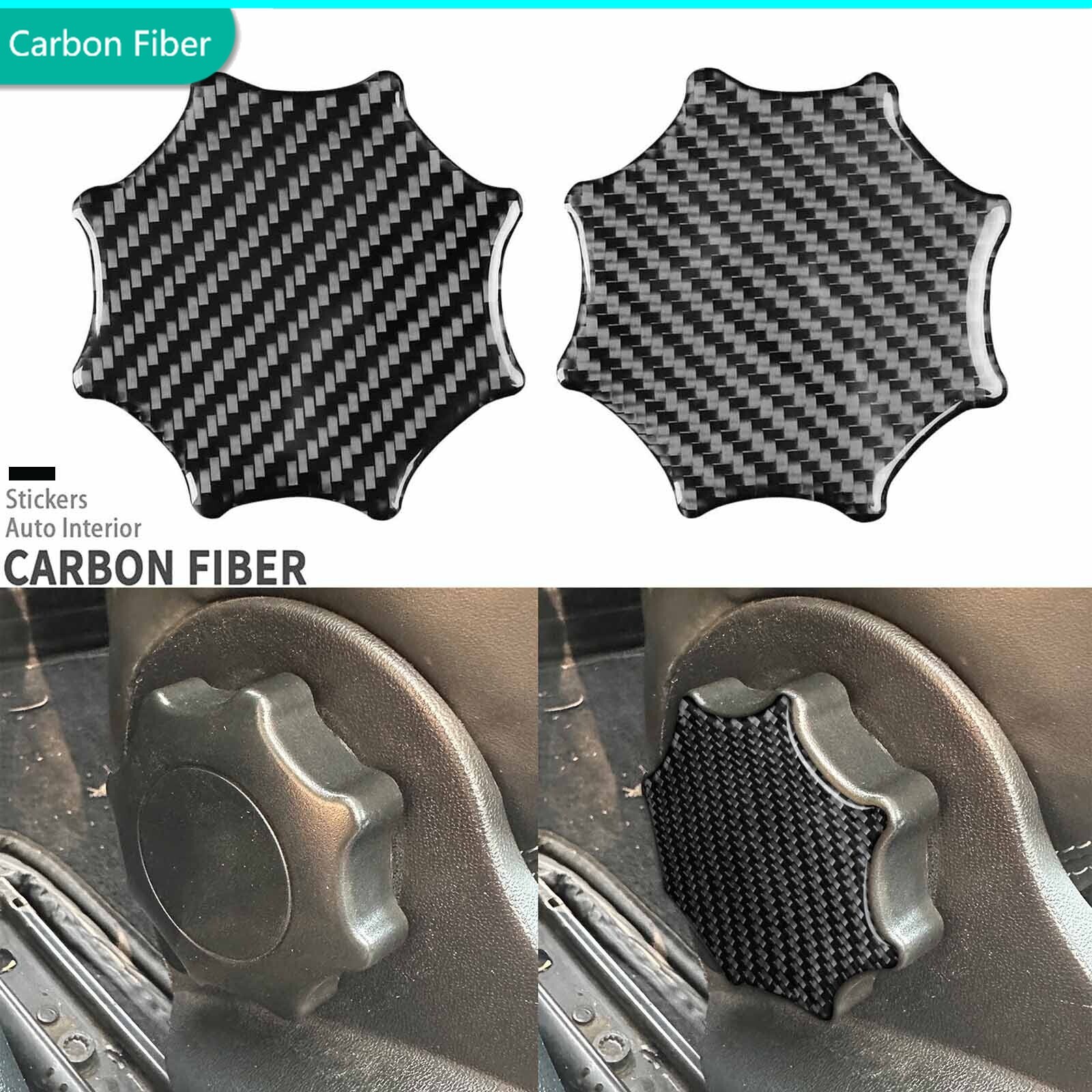 Real Carbon Fiber Interior Side Seat Adjustment Cover For Seat Leon MK2 2005-12