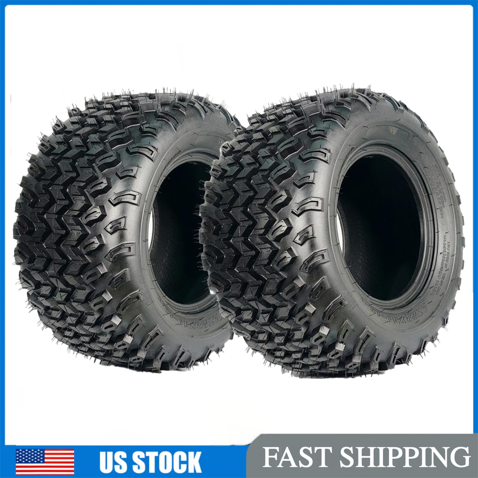 2PACK 22x11-10 22x11x10 22-11-10 4PR ATV Tires Golf Cart All Trail Turf Tire