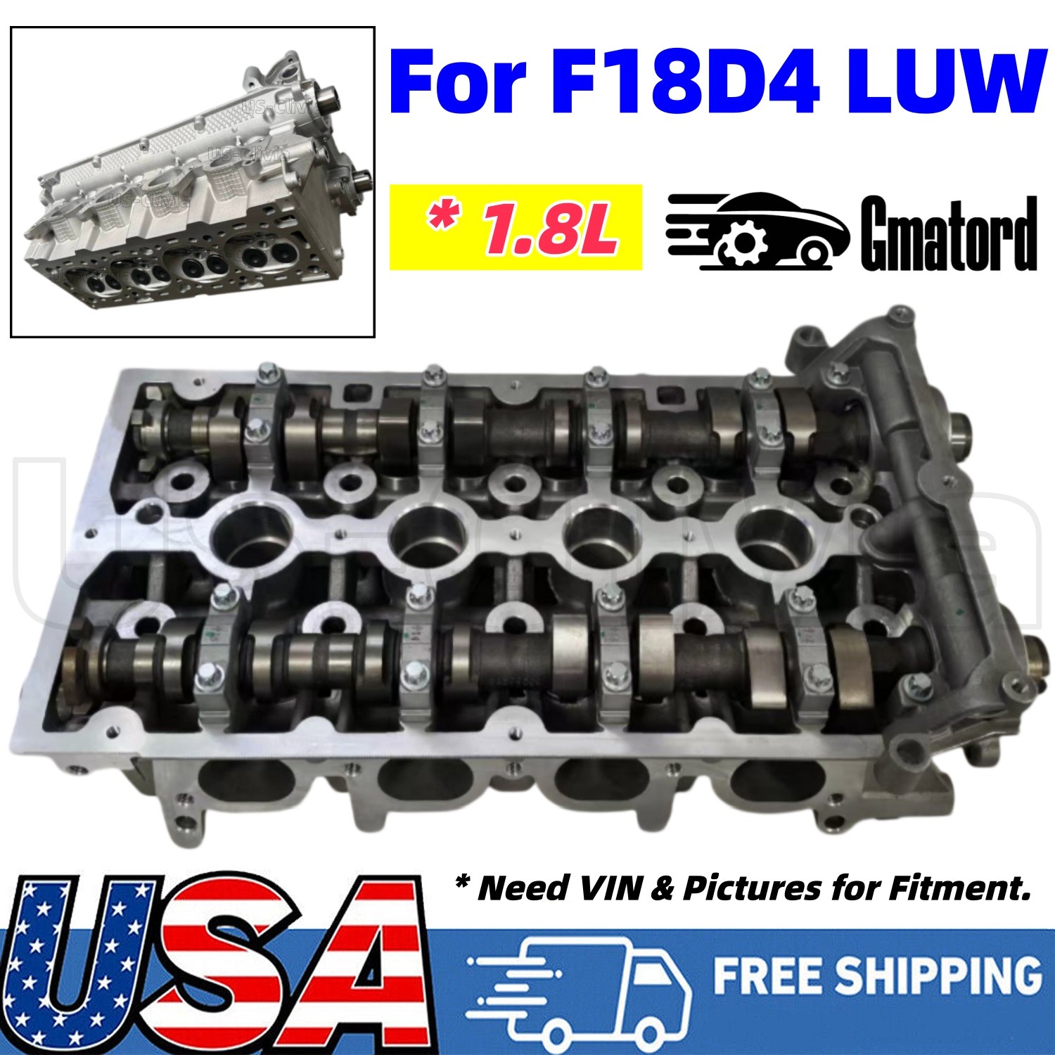 New Cylinder Head Dual VVT For 2011-2018 Chevy Cruze Sonic 1.8L DOHC Cast # 758