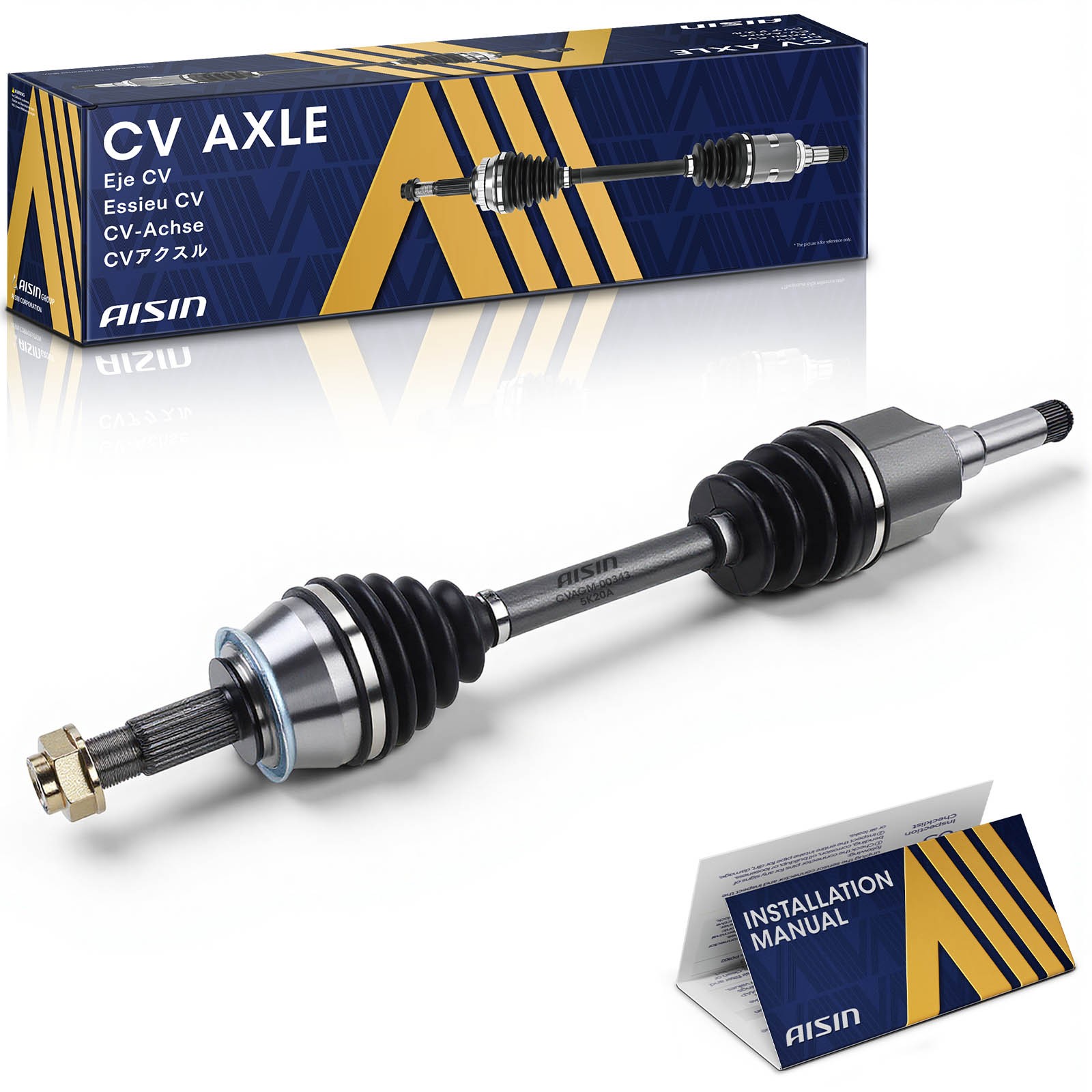 AISIN Front Left CV Axle Assembly for Buick Encore Chevrolet Trax 2013-2020 1.4L