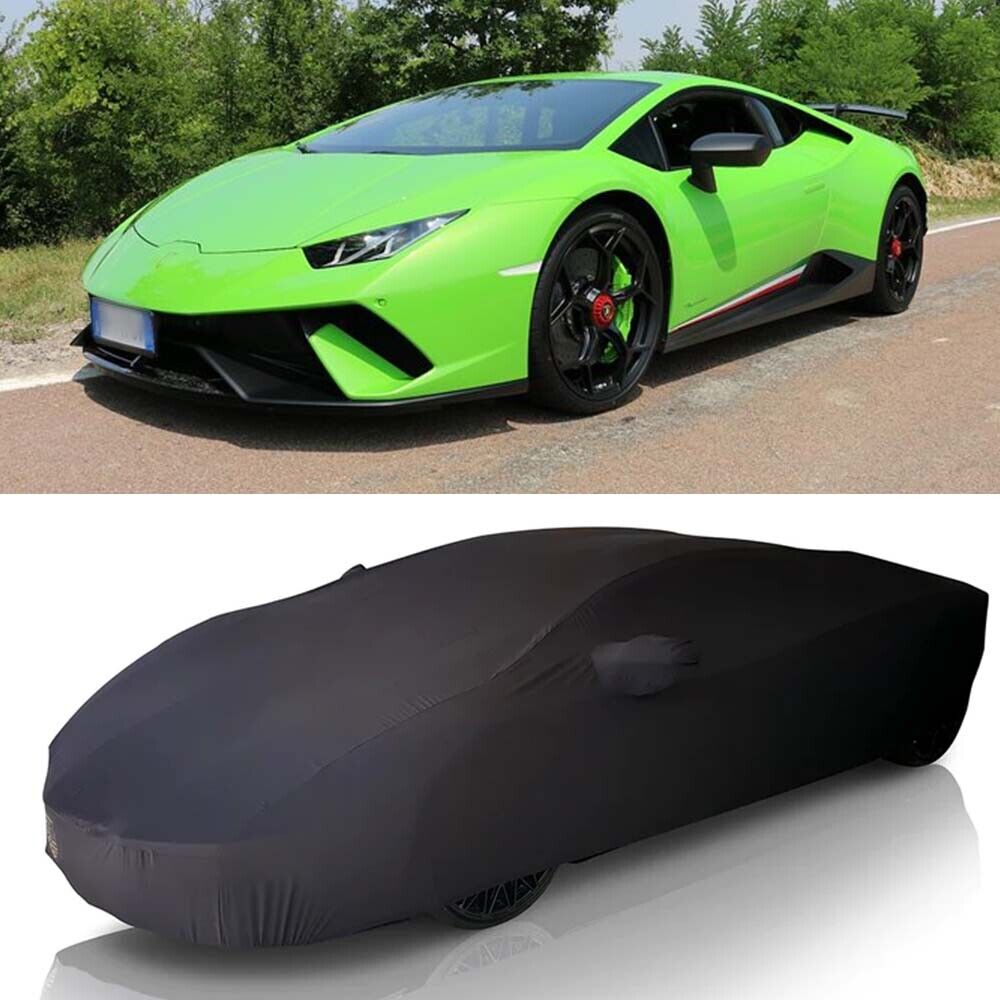Car Covers Indoor Stain Stretch Dust-proof Black For Lamborghini Huracan LP610-4