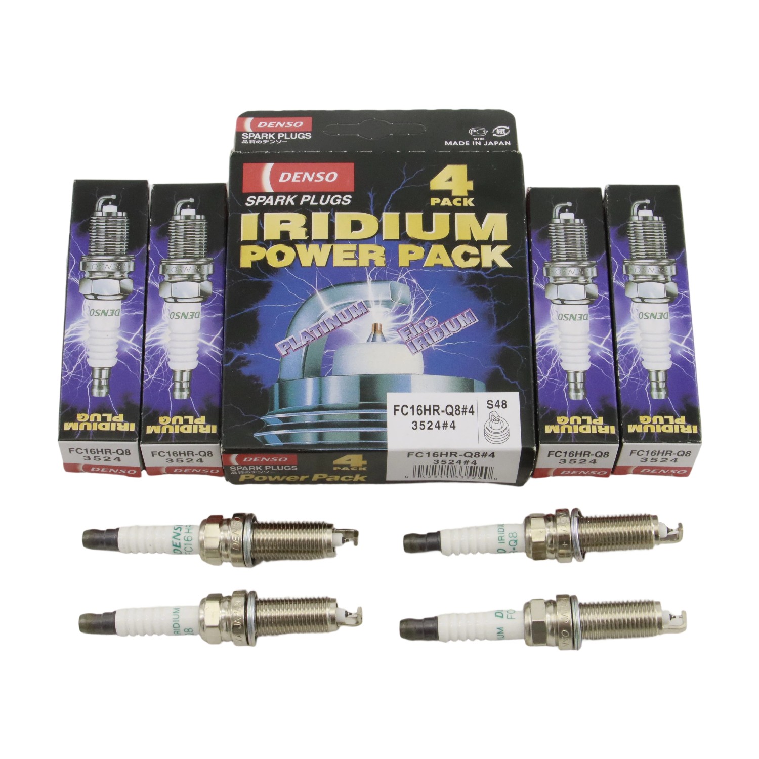 Denso FC16HR-Q8 Spark Plugs 4PCS