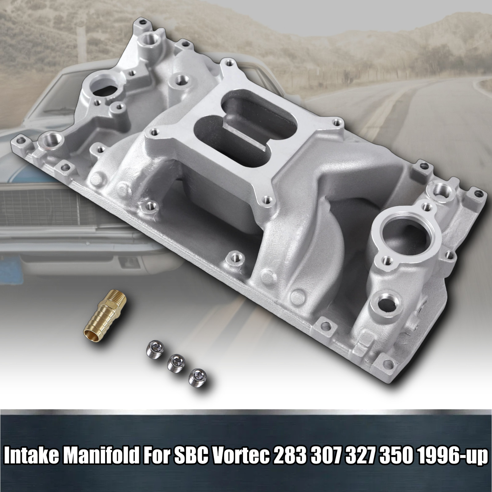 Satin Intake Manifold for 1996-2002 5.7L/350 Chevy Small Block Gen I Vortec