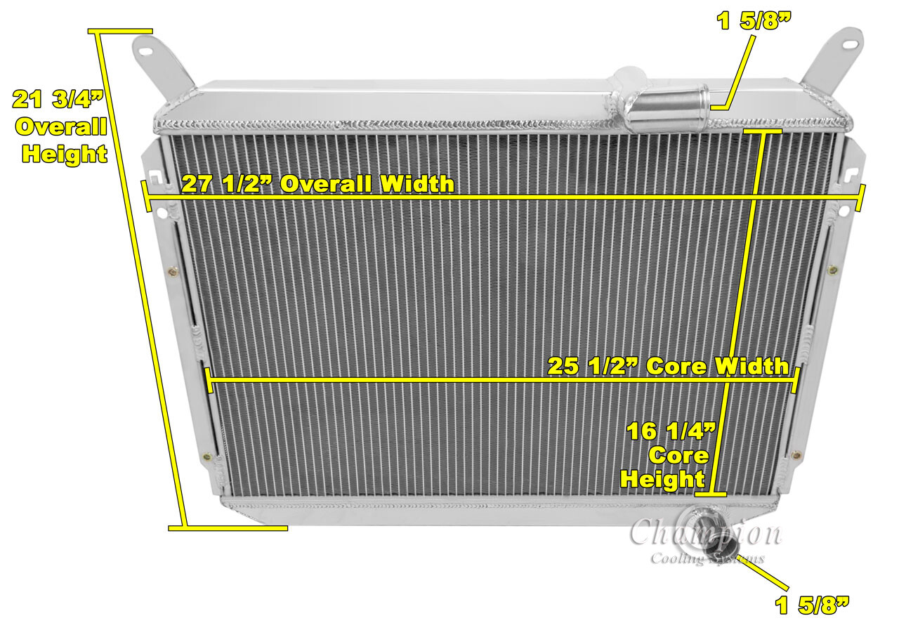 ER Champion 2 Row All Aluminum Radiator for 1984 - 1989 Nissan 300ZX V6 Engine