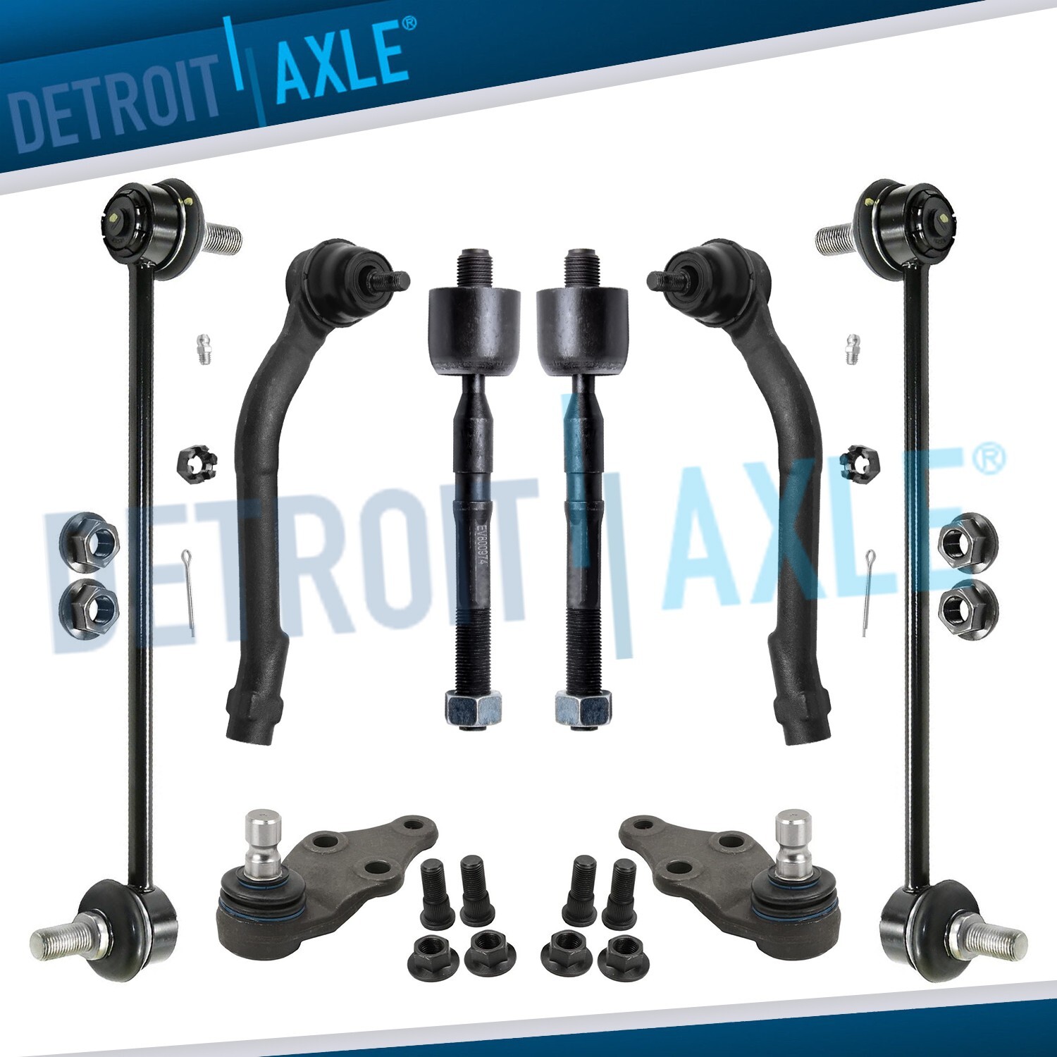 Front Tie Rods Sway Bar Ball Joints for Hyundai Azera Sonata Kia Optima Cadenza