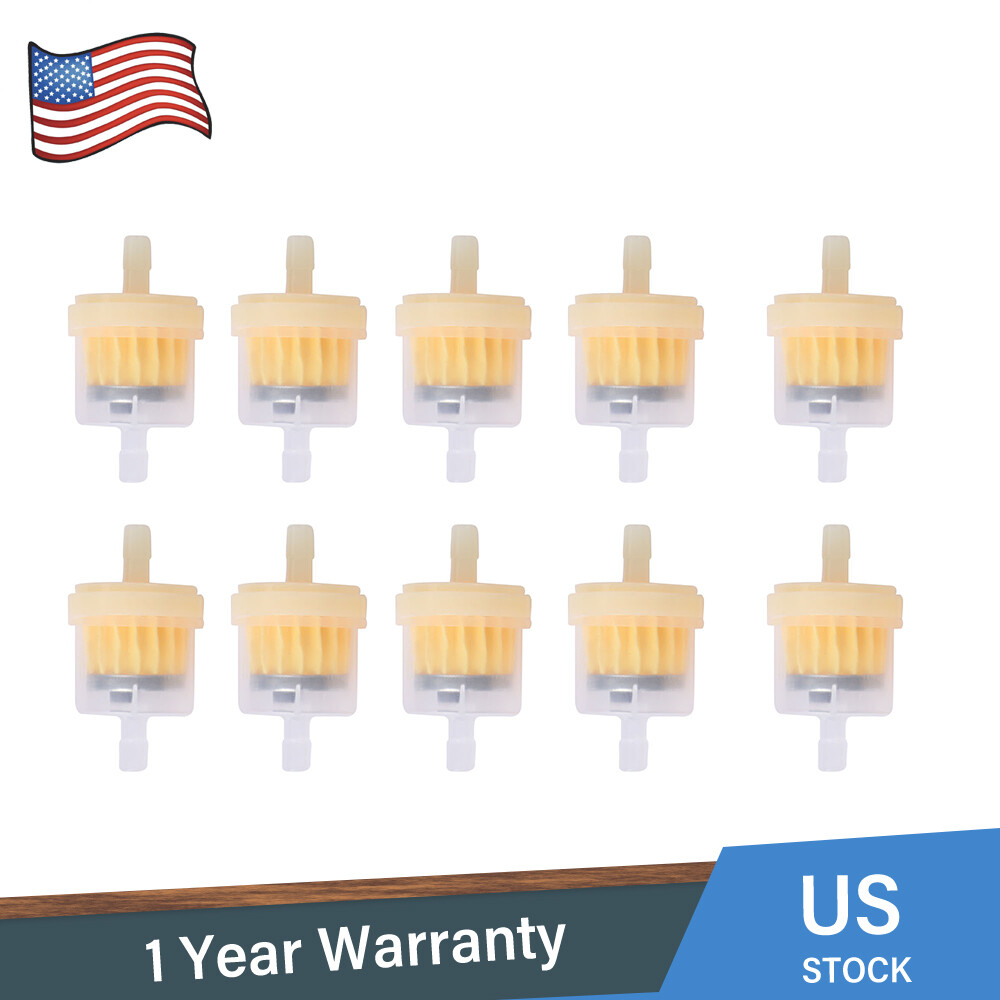 10PCS Universal Gas Inline Fuel Filters, Fits For 6mm-7mm Pipes Fuel Line Filter