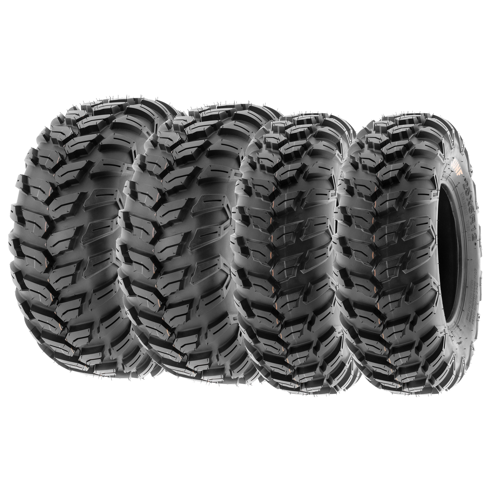 SunF 26x9R12 26x11R12 Hardpack & Pavement ATV UTV Tire 6 PR A043 - Bundle set