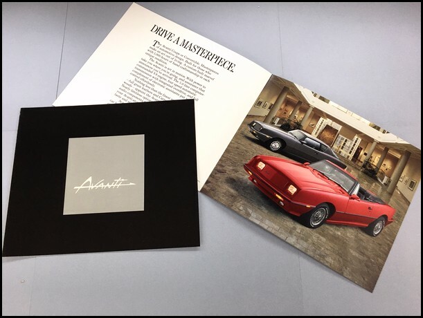 1990 1989 Avanti Coupe and Convertible Original Car Sales Brochure Folder
