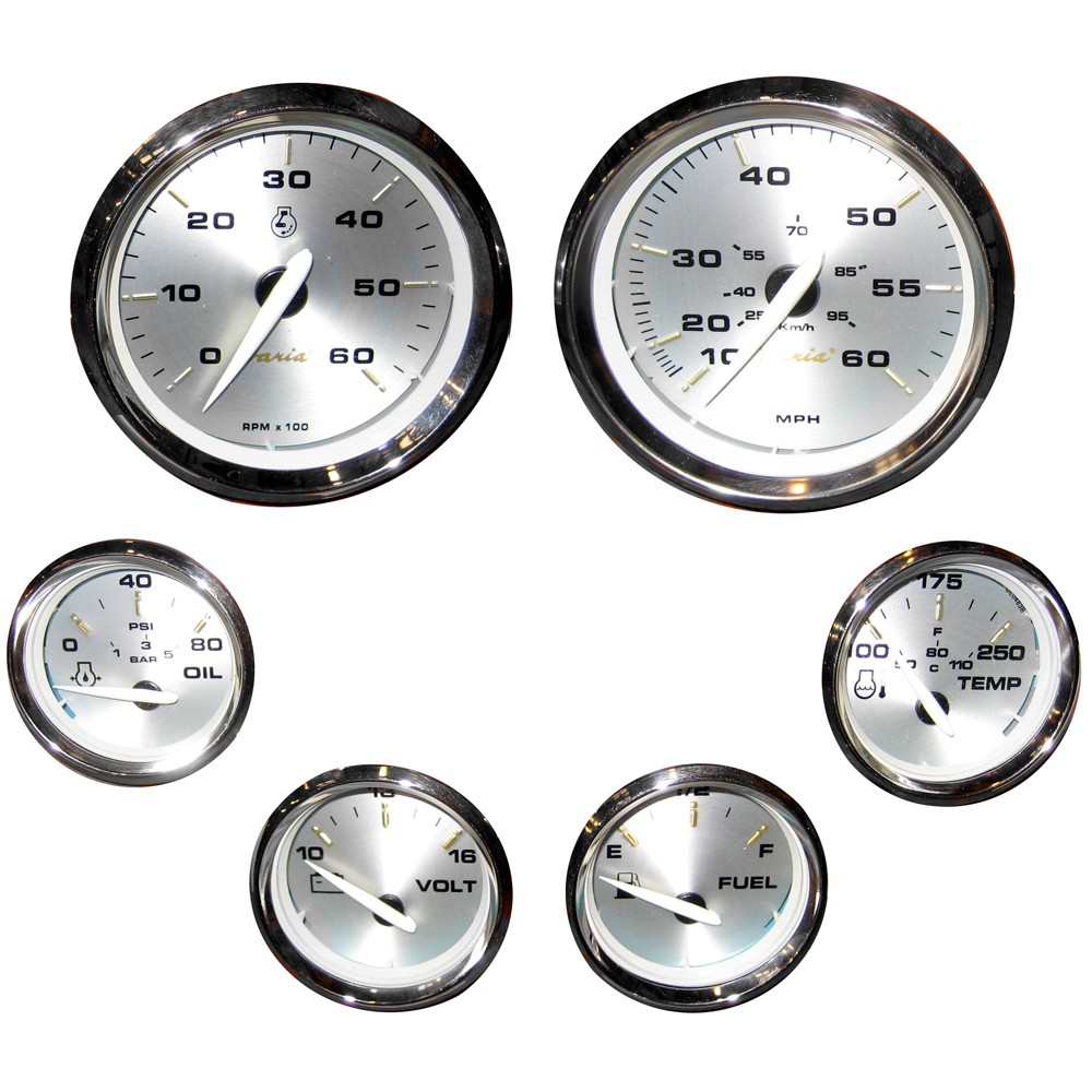 Faria Kronos Boxed Set of 6 Gauges f/ Inboard Motors Faria Kronos Boxed Set of 6 Gauges f/ Inboard Motors