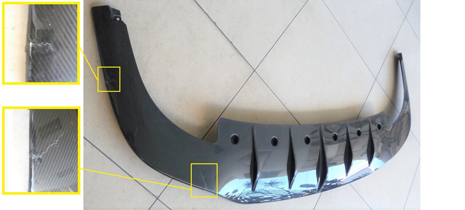 20-21 Bentley Continental GT GTC Rear Bumper Lower Carbon Fiber Diffuser OEM