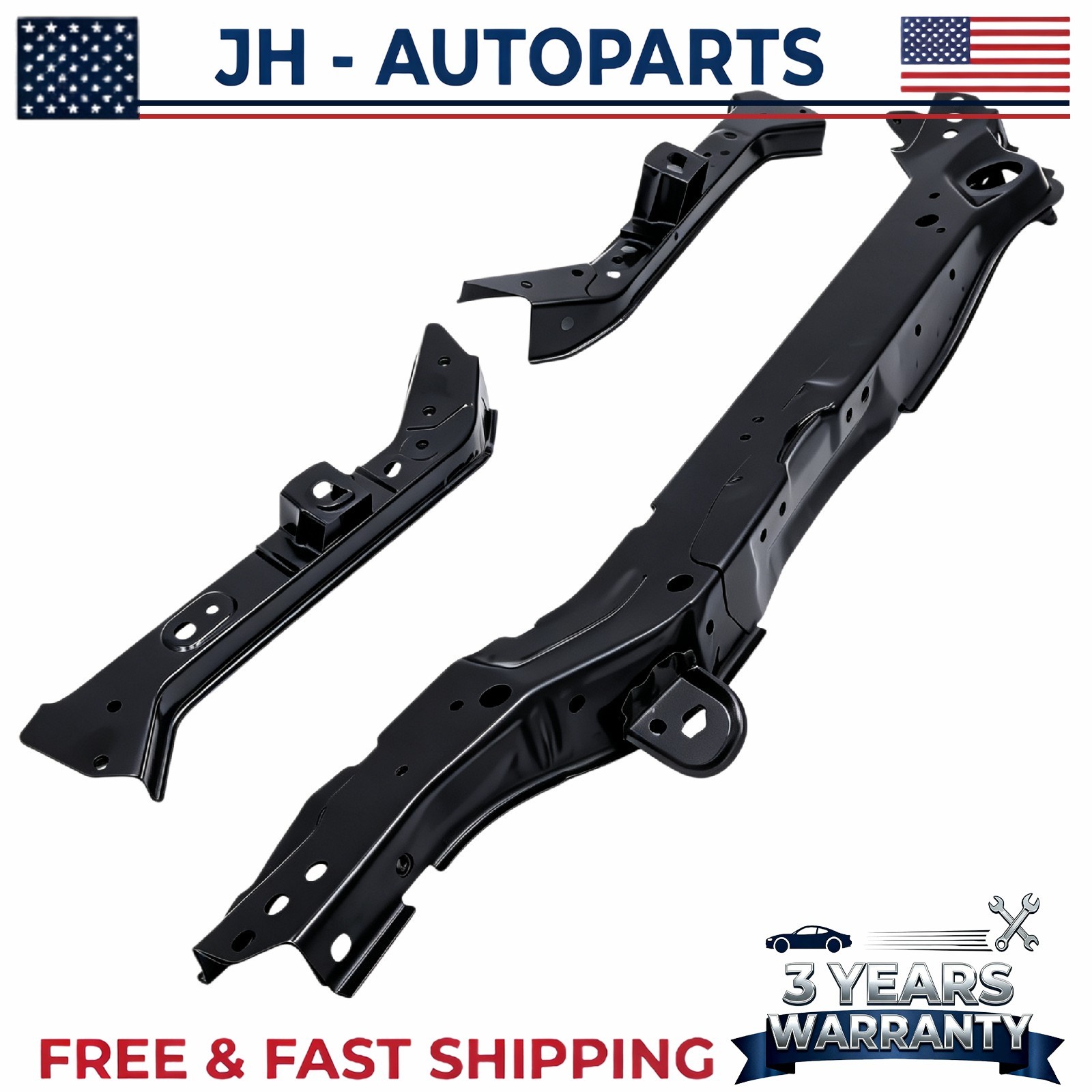 Front Radiator Core Support Bracket Set Fits 2020-2025 Nissan Sentra S SR SV