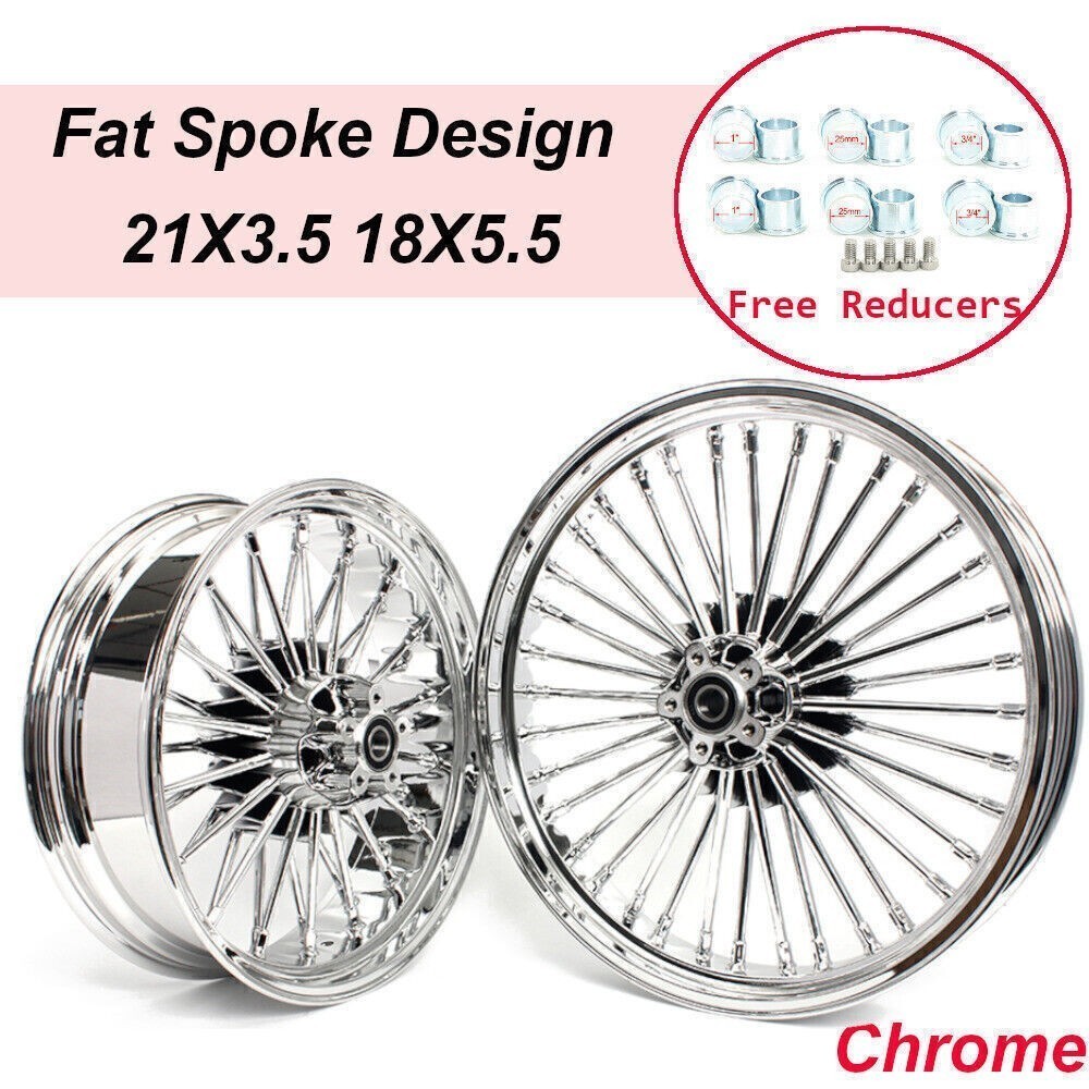 21x3.5 & 18x5.5 Fat Spoke Wheels Rims for Yamaha VSTAR 650 XVS650 V Star 1100