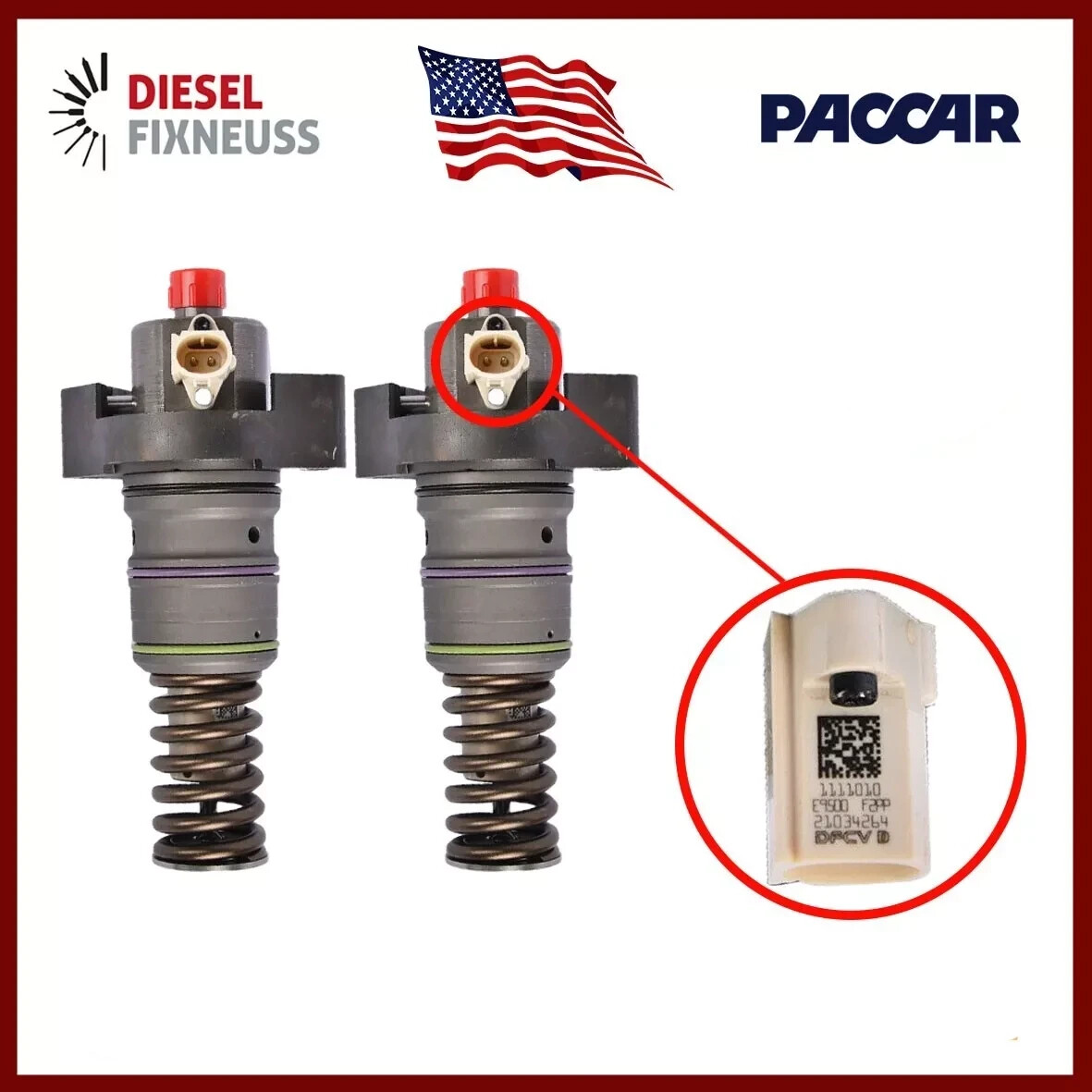 2x Fuel Pump 2102391 1934322 1871117 For DAF Paccar Motor MX13 Engine