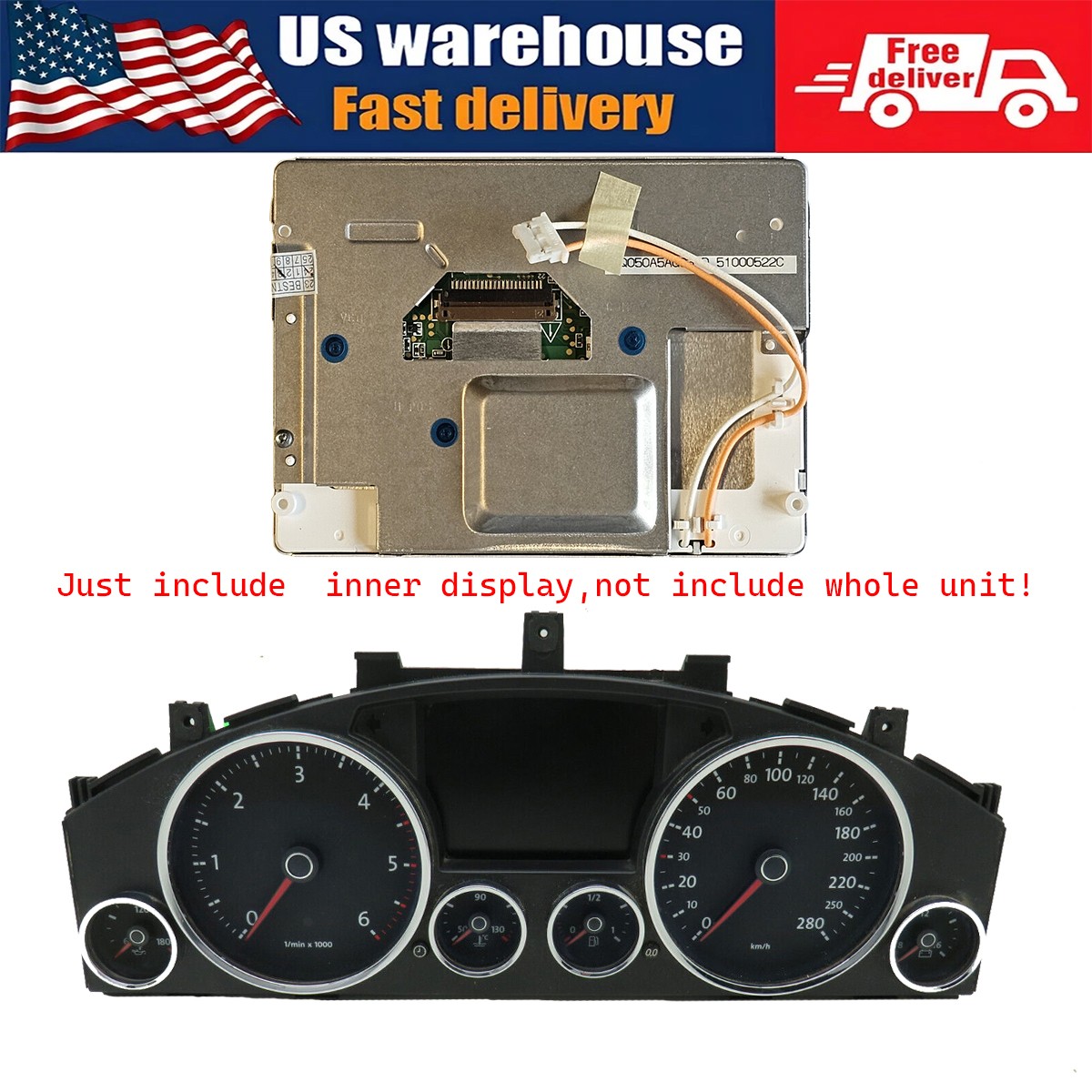 Display LQ050A5AG03 For VW Touareg/Phaeton Porsche Cayenne RUF Dakara Cluster US