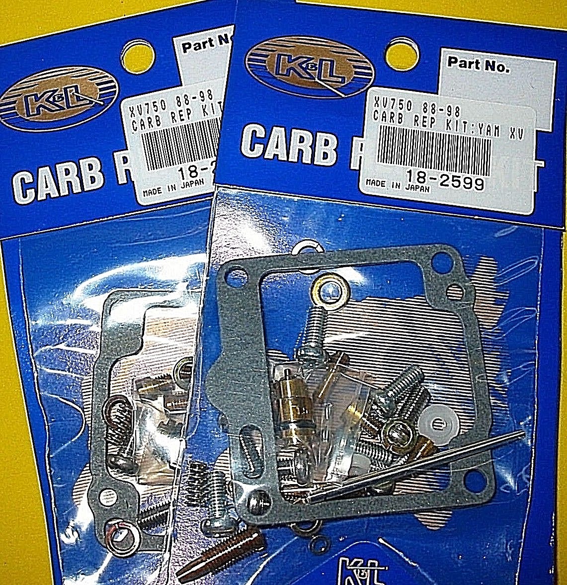 2 carburetor kits 88-97 XV750 XV750 Virago K&L carb kits 18-2599 mikuni 