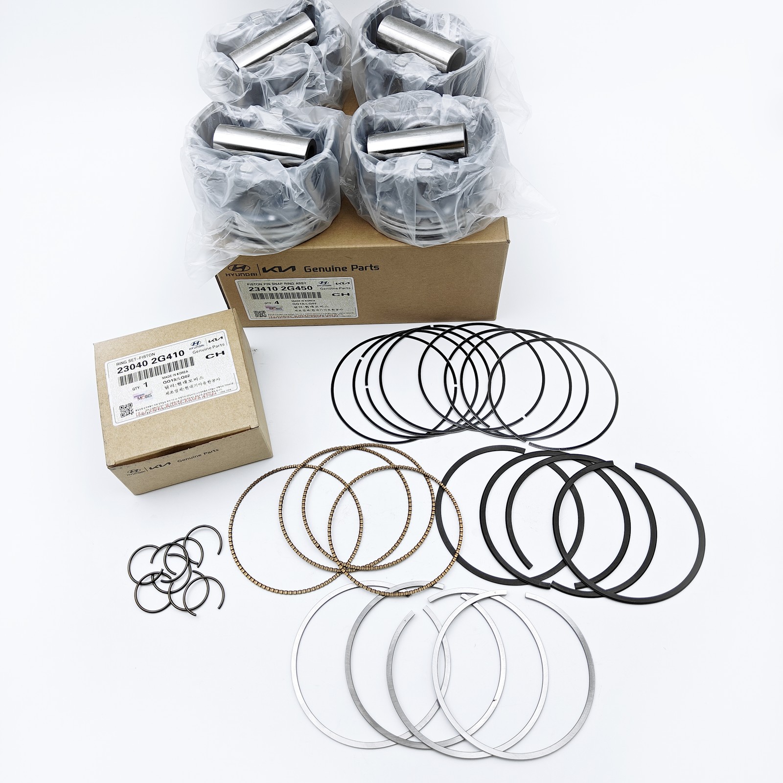 2.0L Turbo Engine Piston & Ring Set Fit Hyundai Sonata Santa Fe Sport Kia Optima