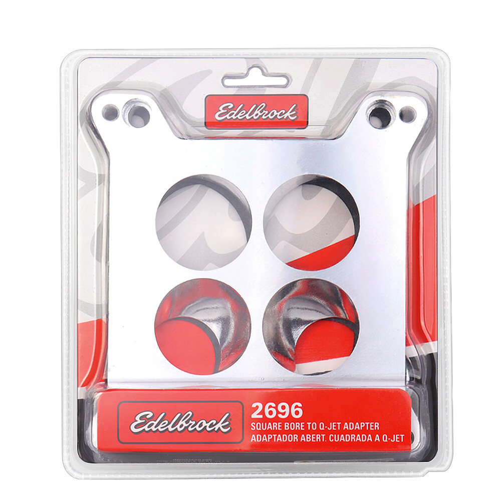Carburetor Adapter 2696 for Edelbrock Four-Hole Square to Spread-Bore 0.850\