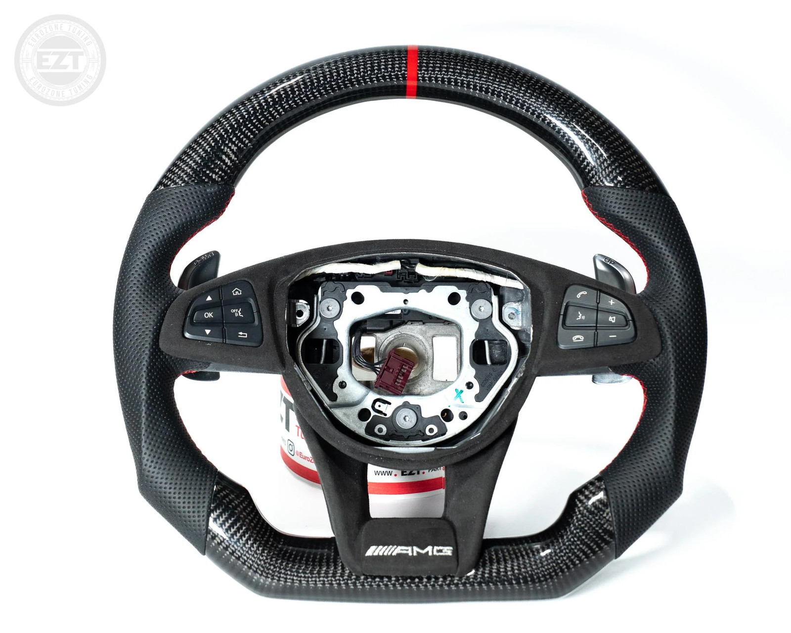 EZT Carbon Steering Wheel for Mercedes W205 AMG C43 C63 C63 S Leather