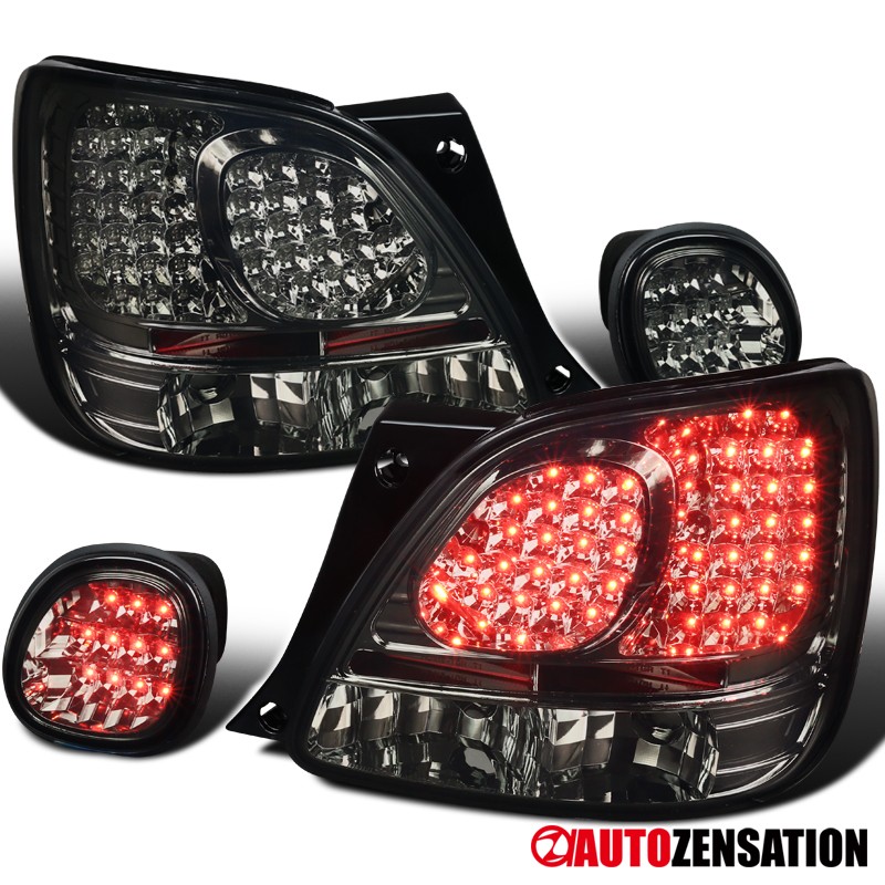 Fit 1998-2005 Lexus GS300 GS400 GS430 Rear Smoke LED Tail Lights+Trunk Lamps 4PC Fit 1998-2005 Lexus GS300 GS400 GS430 Rear Smoke LED Tail Lights+Trunk Lamps 4PC