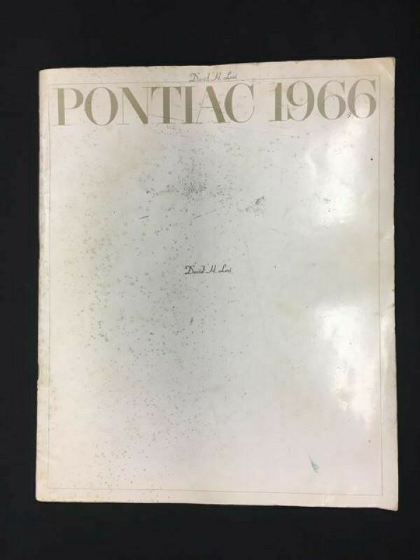 Original Vintage 1966 Pontiac Dealer Showroom Brochure by David H. Levi