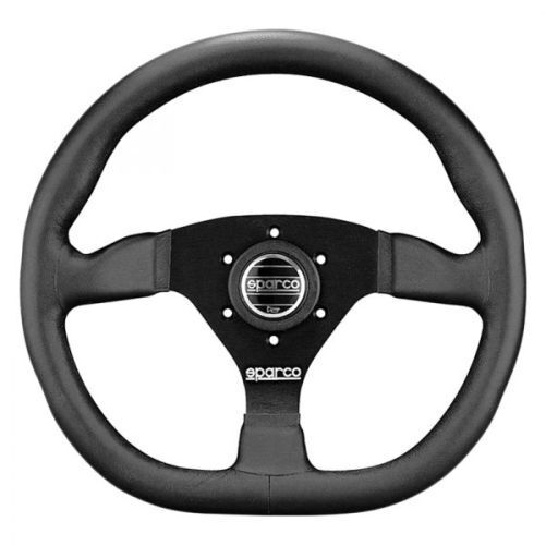 Sparco 015TRGL1TUV 3-Spoke L360 Series Black Leather D-Shape Steering Wheel NEW