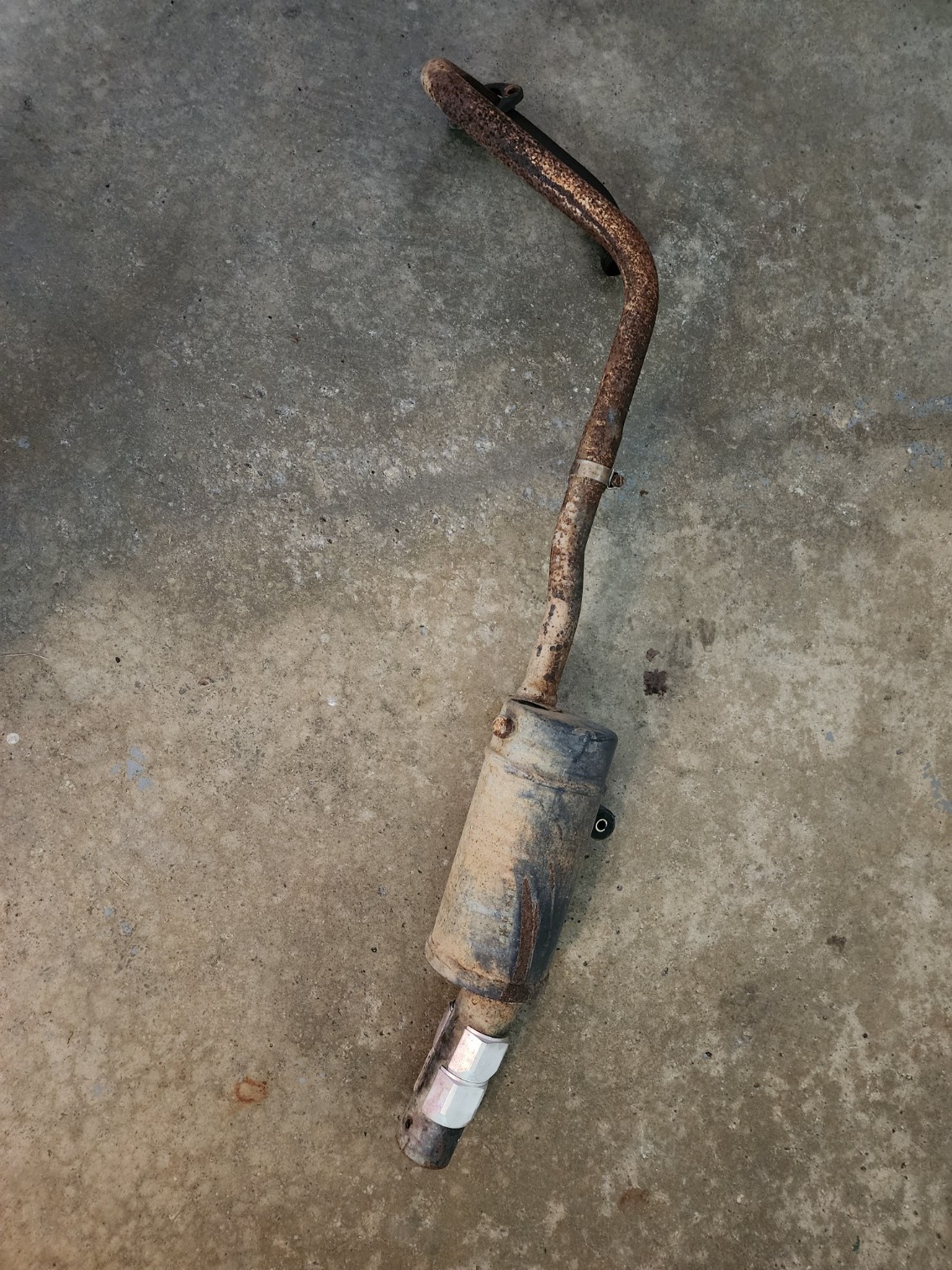 1983-1987 Suzuki LT 125 OEM Exhaust Muffler Head Pipe 14301-18904-H01