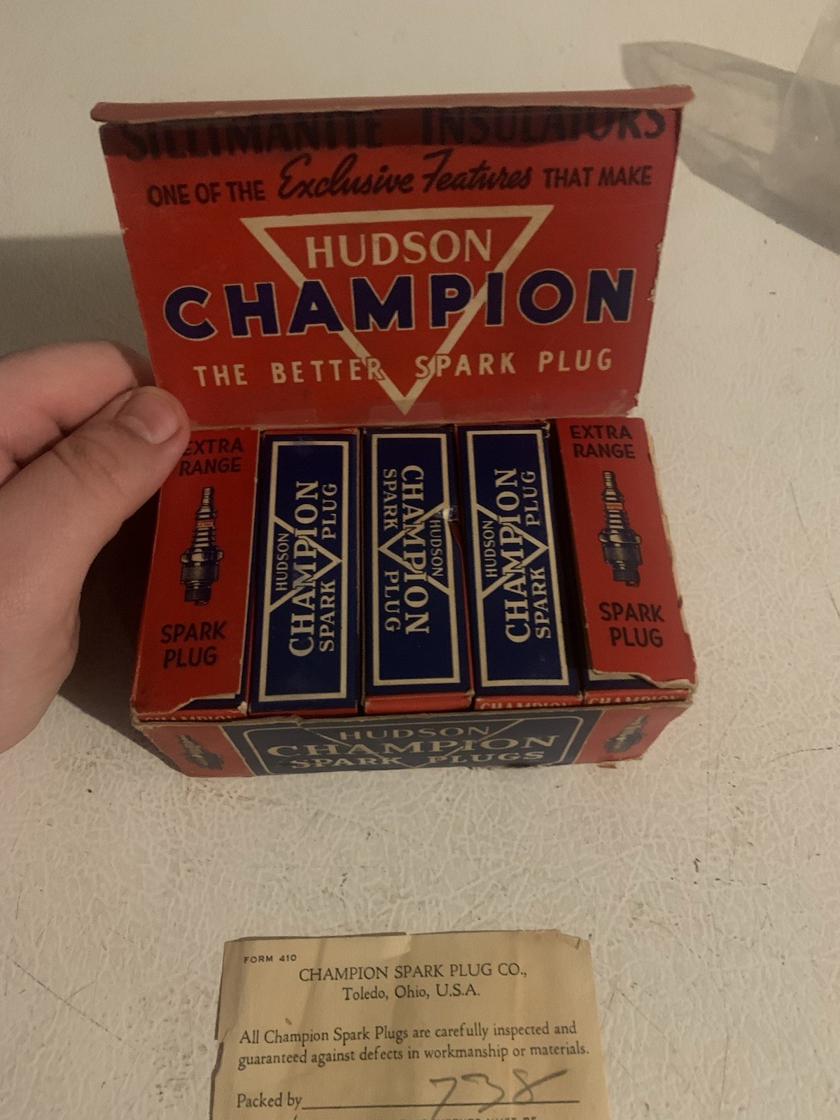 Champion J-9 Spark Plugs By Hudson Box Of 10 For 1934-1942 Hudson Champion J-9 Spark Plugs By Hudson Box Of 10 For 1934-1942 Hudson