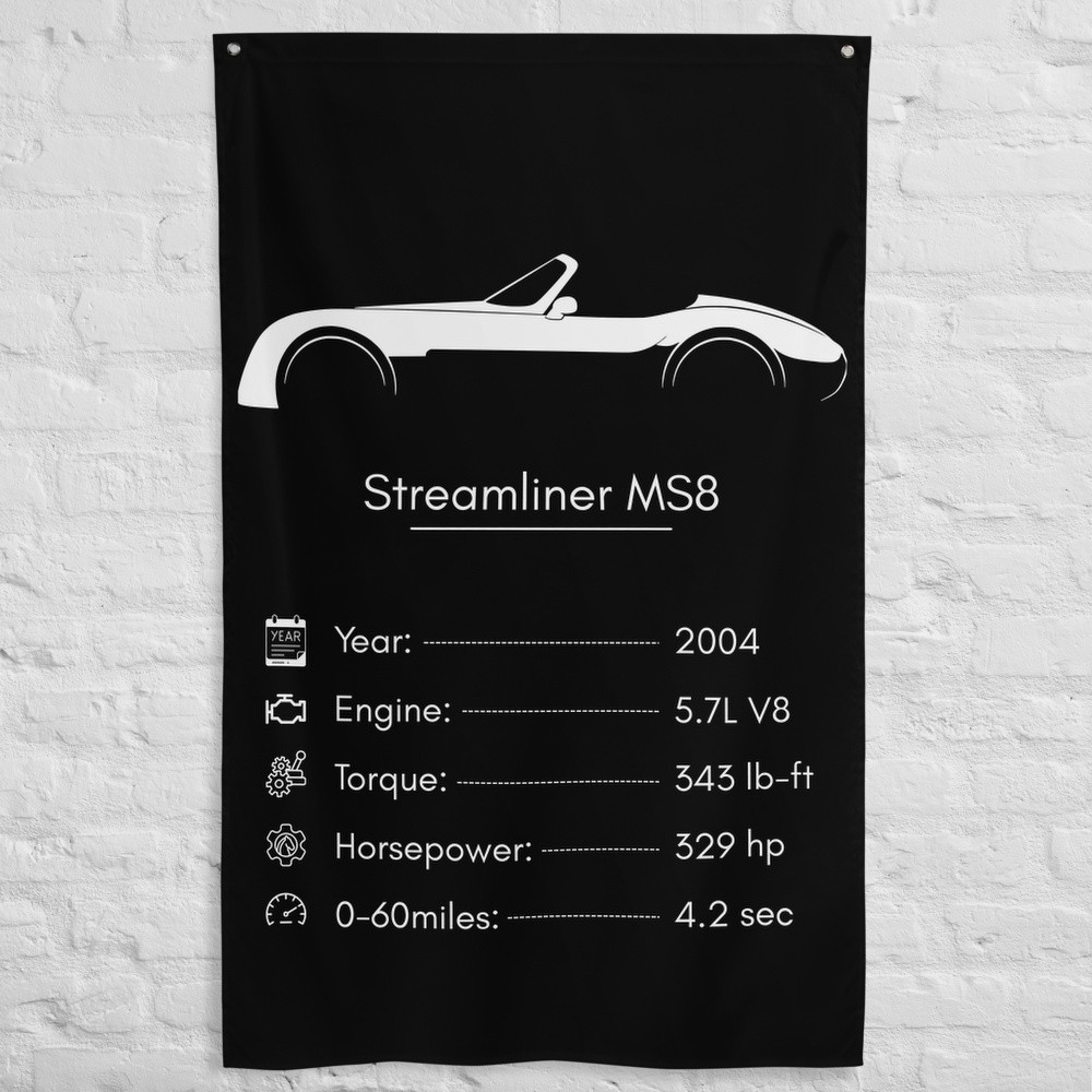 Streamliner MS8 2004 Car Silhouette Flag 3x5 ft Garage Banner Wall Decor