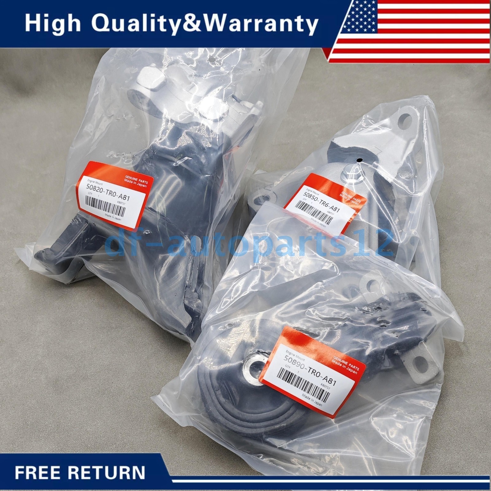 OEM 3X Engine Motor & Auto Transmission Mount Set For 2012-2013 Honda Civic 1.8L