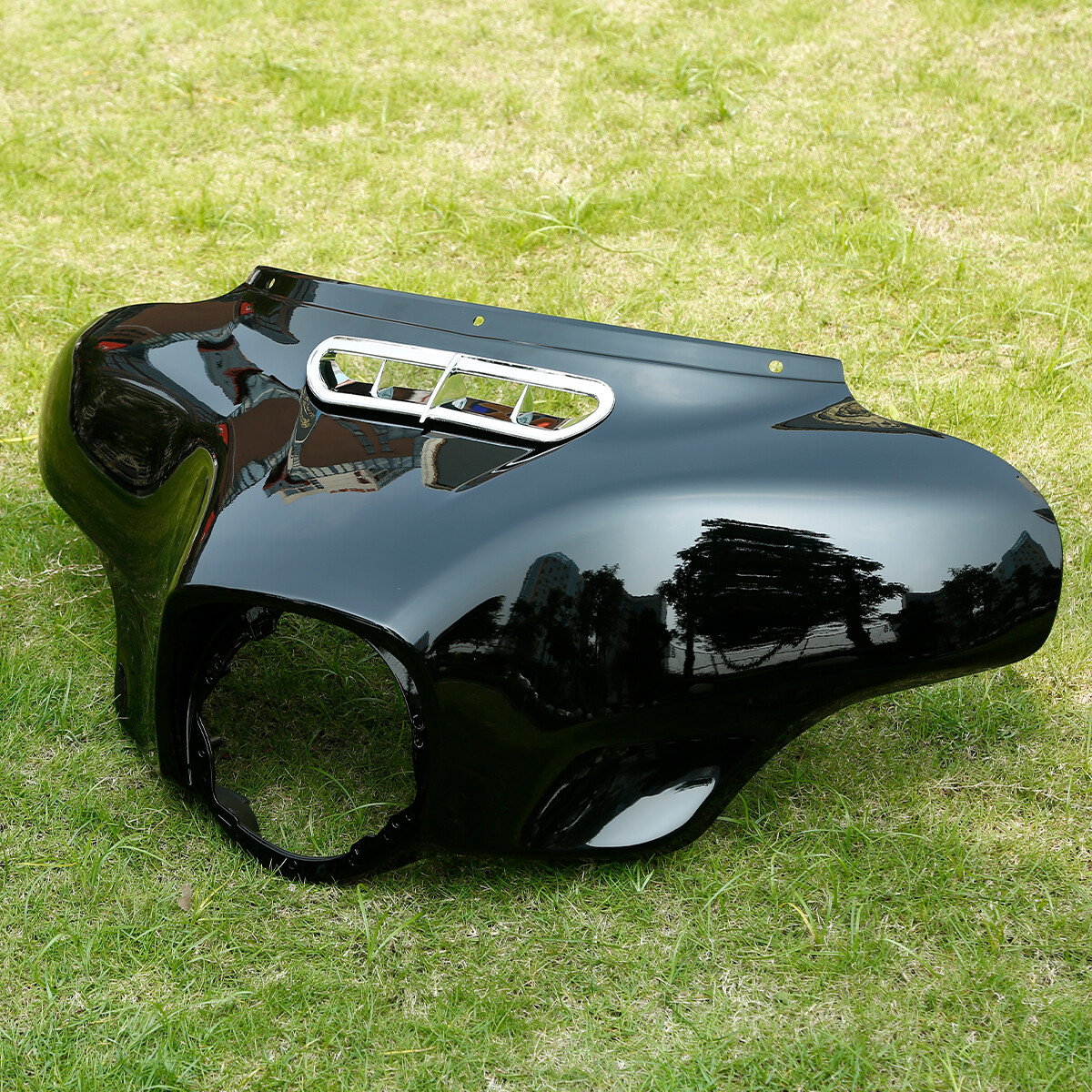 Vivid Black Front Batwing Outer Fairing Fit For Harley Street Electra Glide 14+