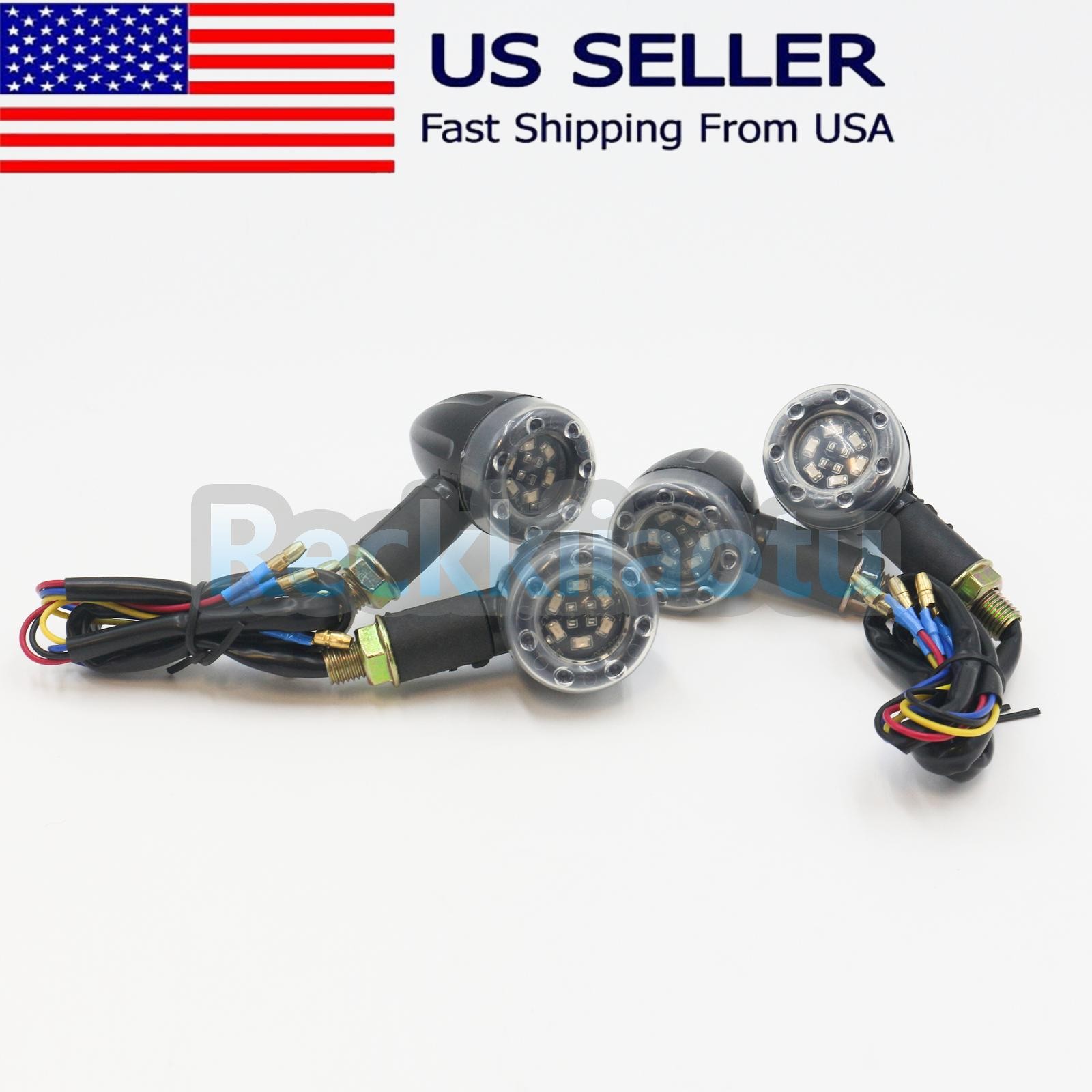 4PCS Turn Signal Lights For Suzuki Boulevard C50 C50T C90T M50 M90 M109R S40 S50